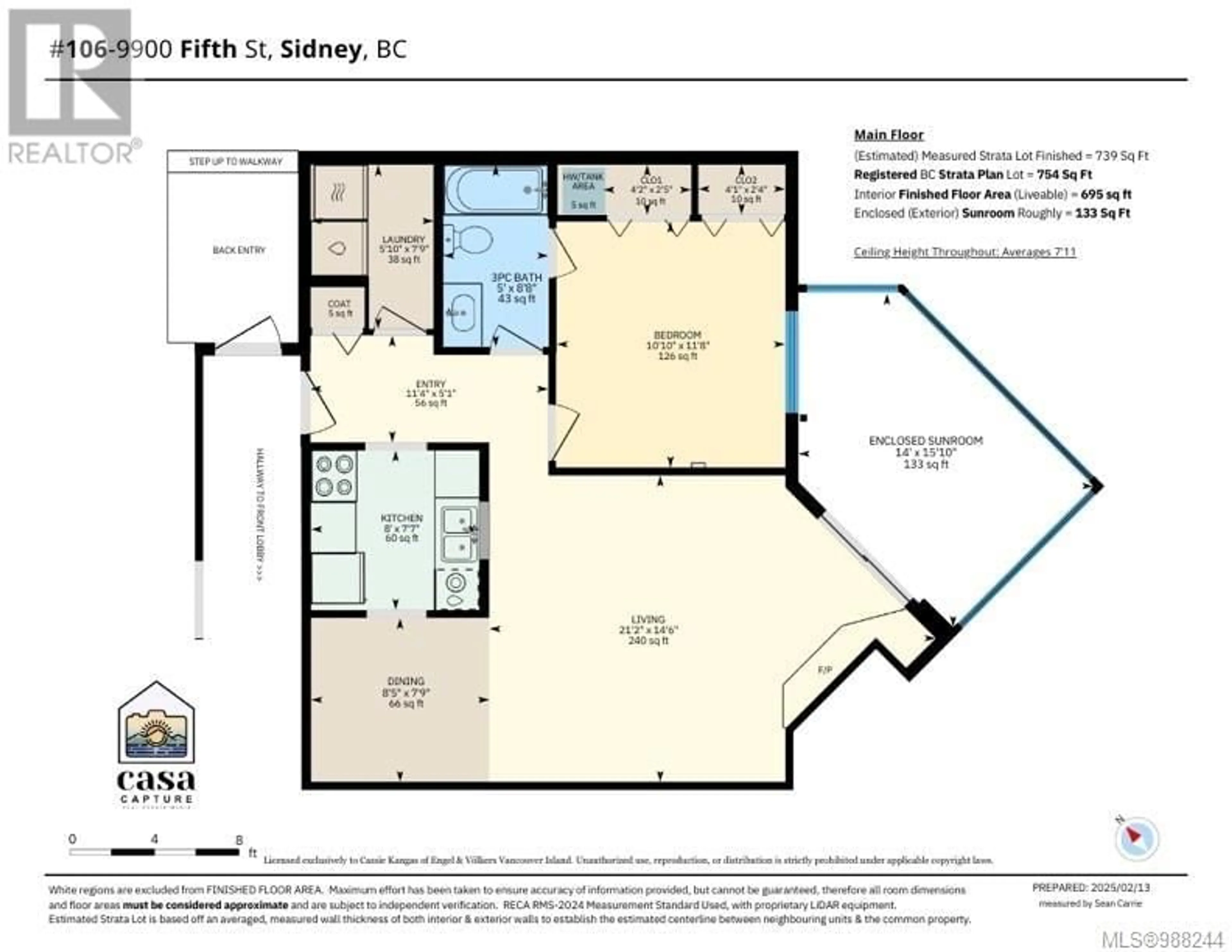 Floor plan for 106 9900 Fifth St, Sidney British Columbia V8L2X3