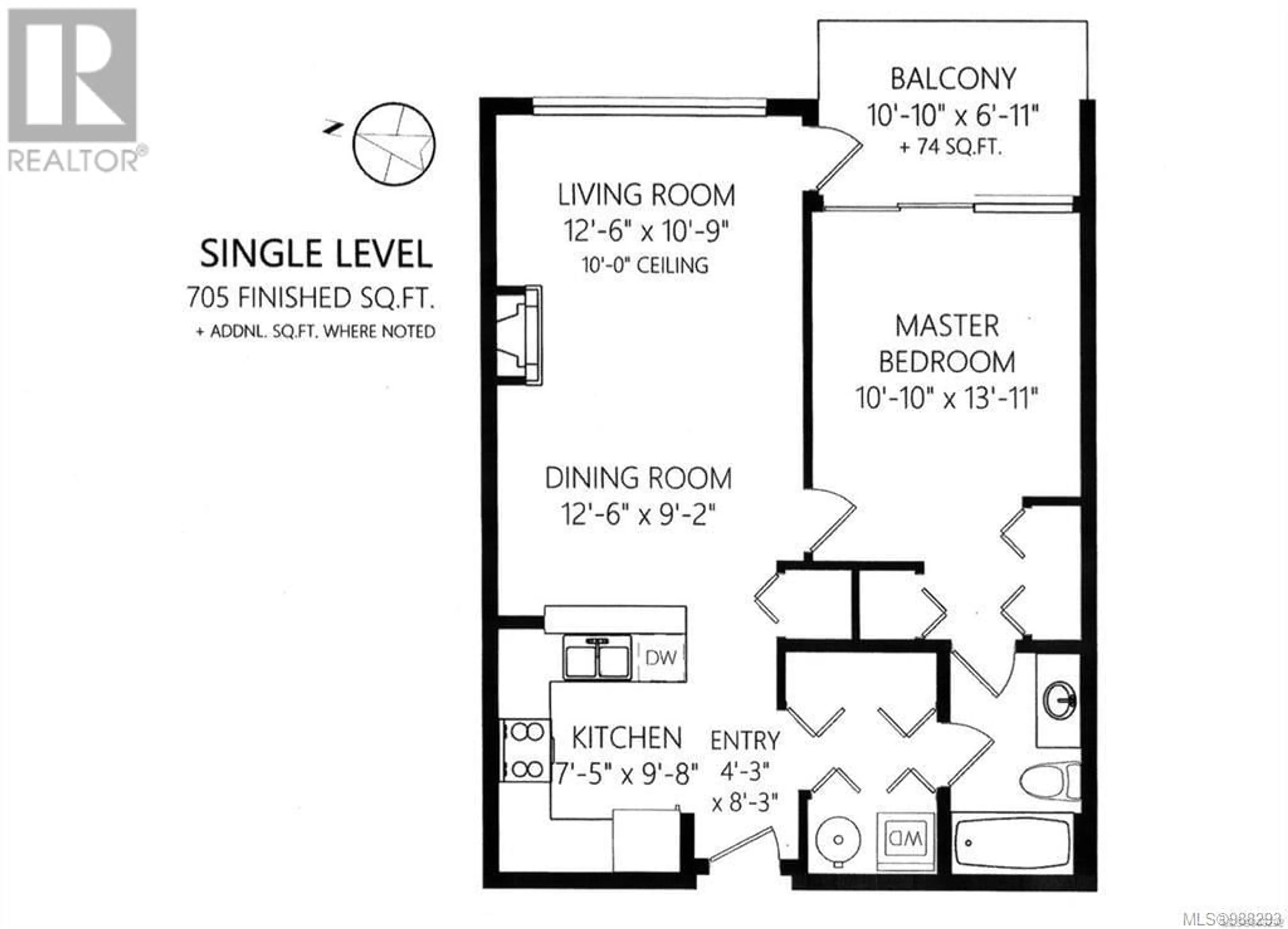 Floor plan for 413 797 Tyee Rd, Victoria British Columbia V9A7R4