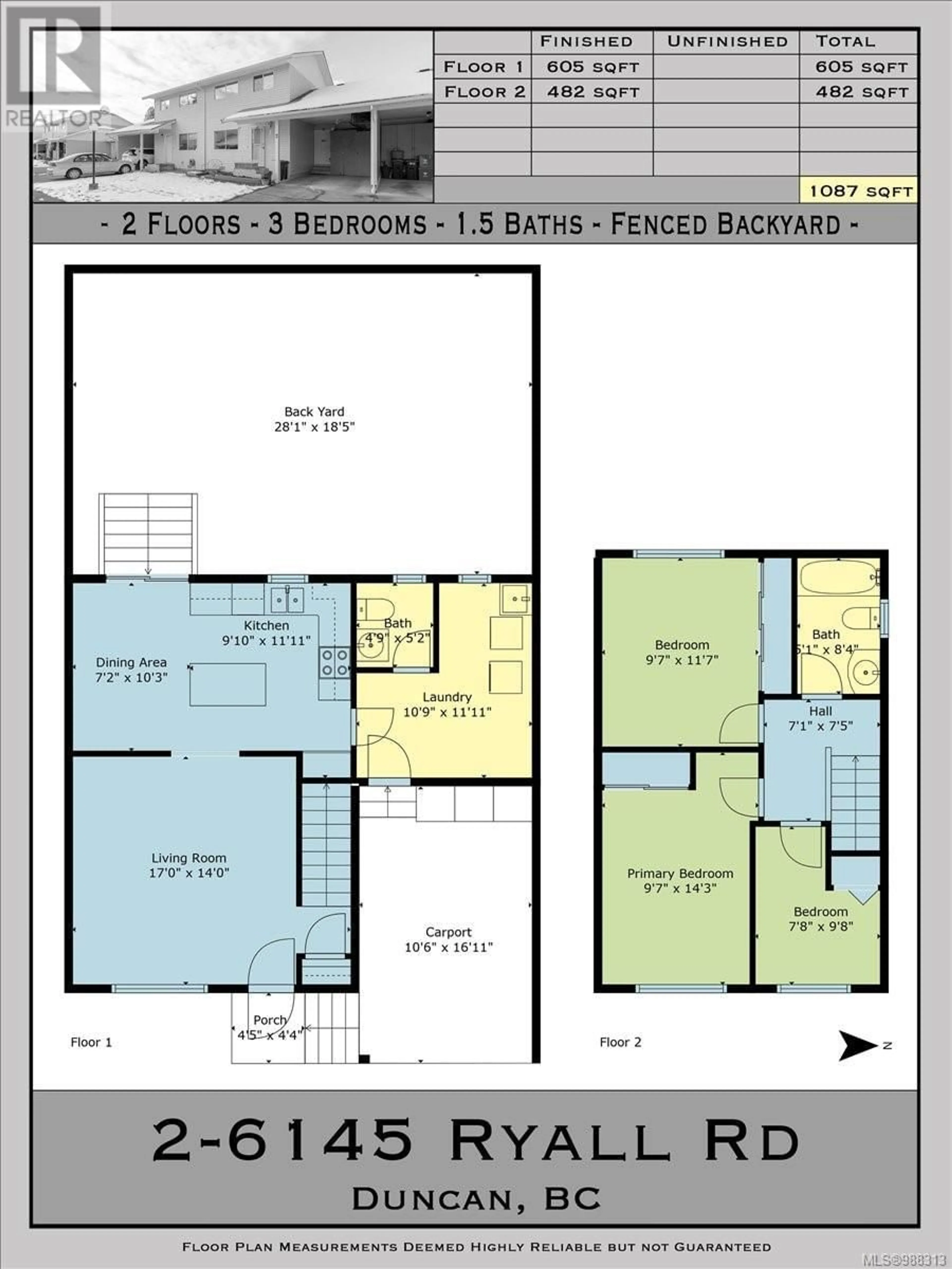 Floor plan for 2 6135 Ryall Rd, Duncan British Columbia V9L2H6