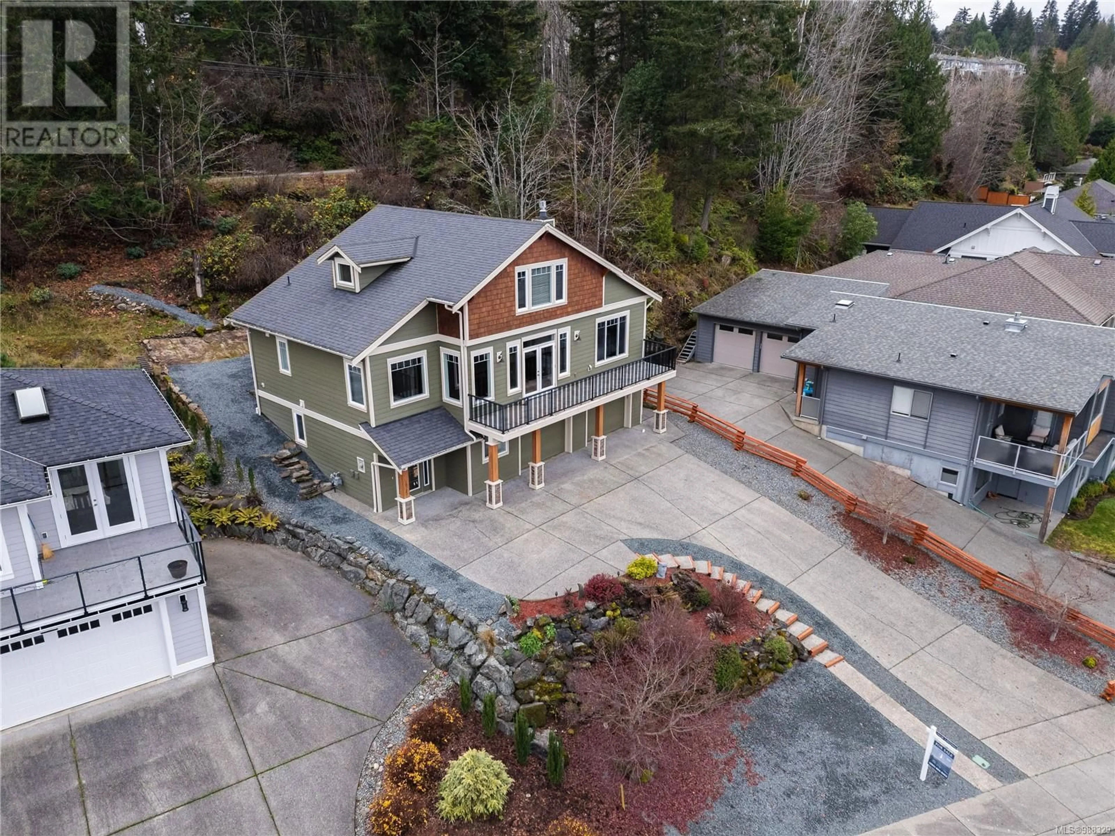 A pic from outside/outdoor area/front of a property/back of a property/a pic from drone, street for 10120 Orca View Terr, Chemainus British Columbia V0R1K2