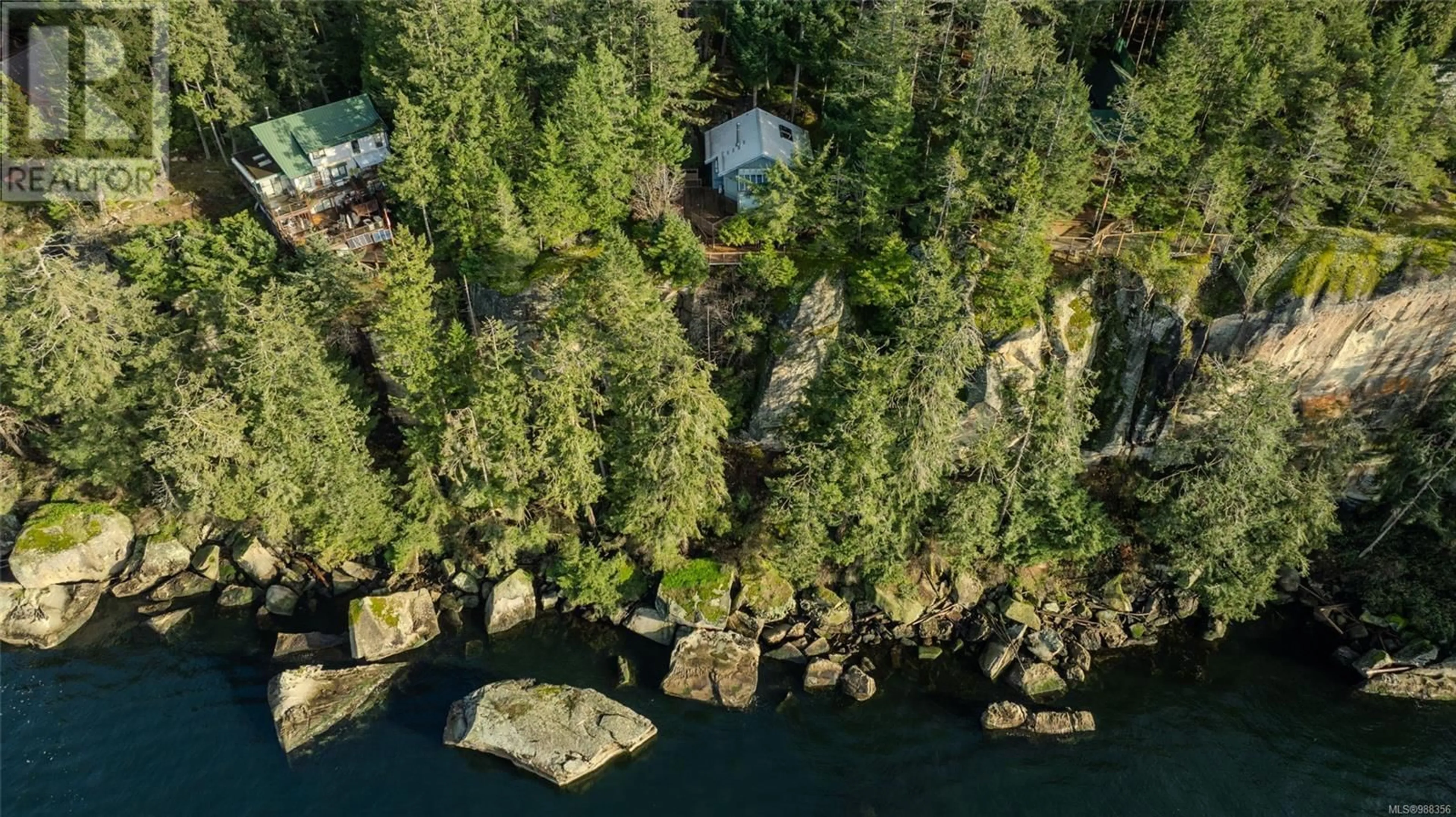 A pic from outside/outdoor area/front of a property/back of a property/a pic from drone, water/lake/river/ocean view for 851 Canso Rd, Gabriola Island British Columbia V0R1X2