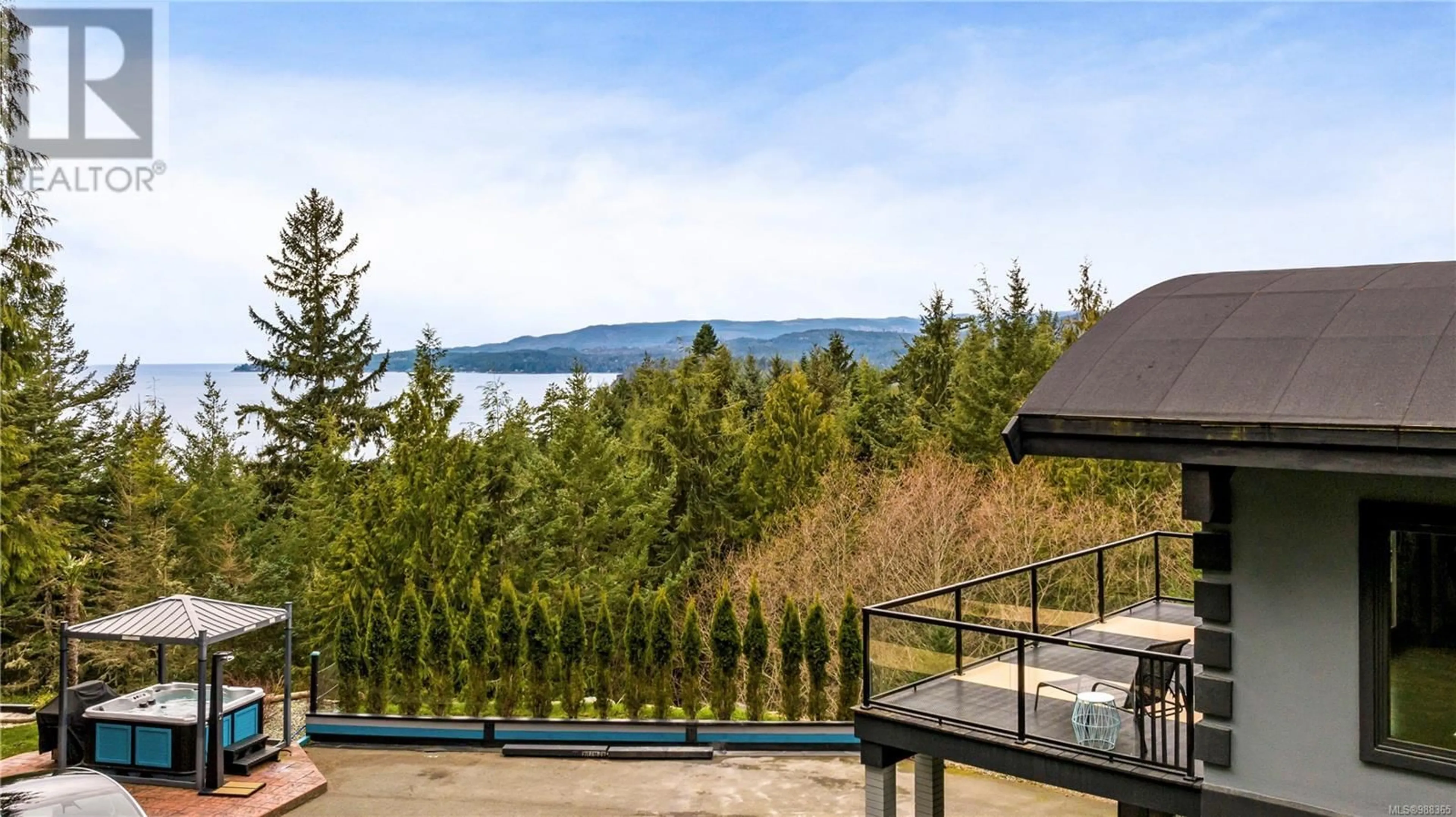 Patio, water/lake/river/ocean view for 7405 Thornton Hts, Sooke British Columbia V9Z1L8