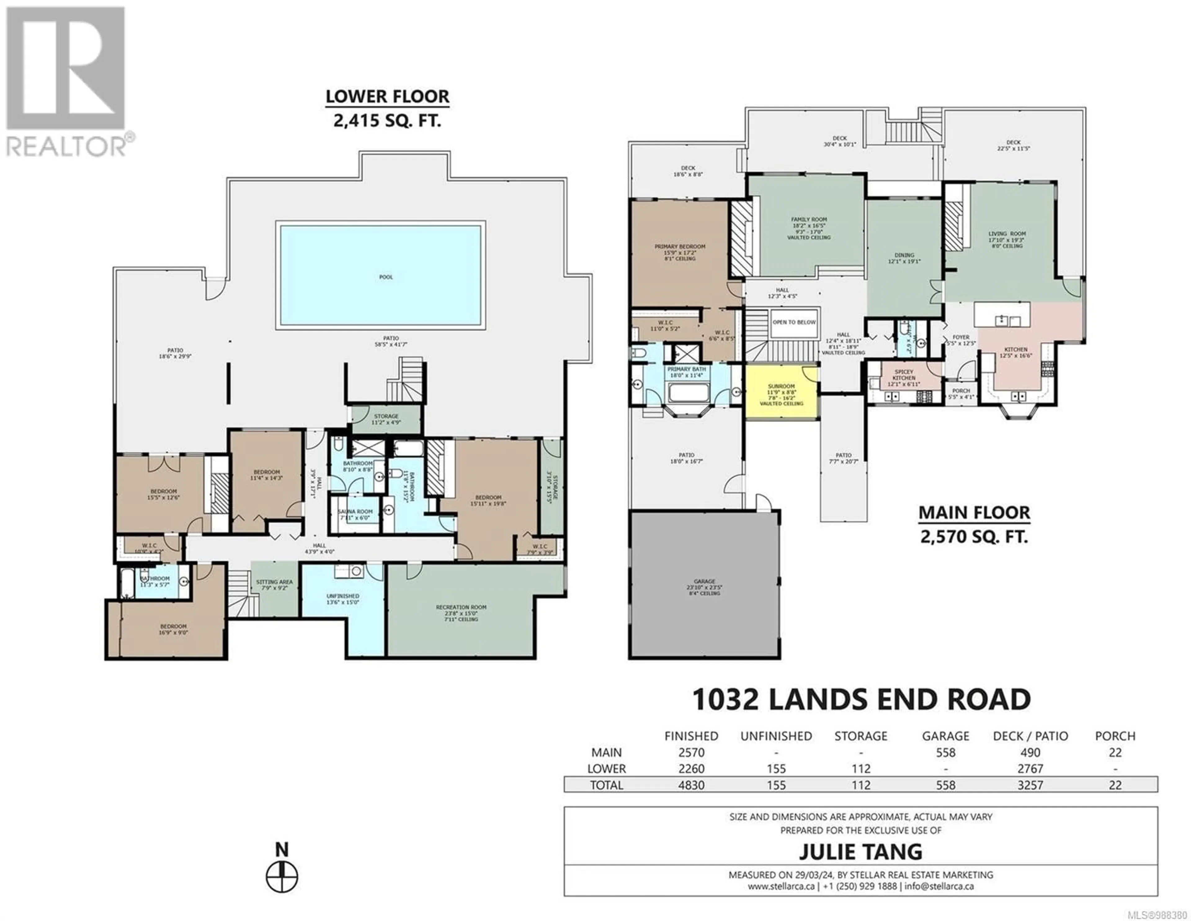 Floor plan for 1032/1034 Lands End Rd, North Saanich British Columbia V8L5L3