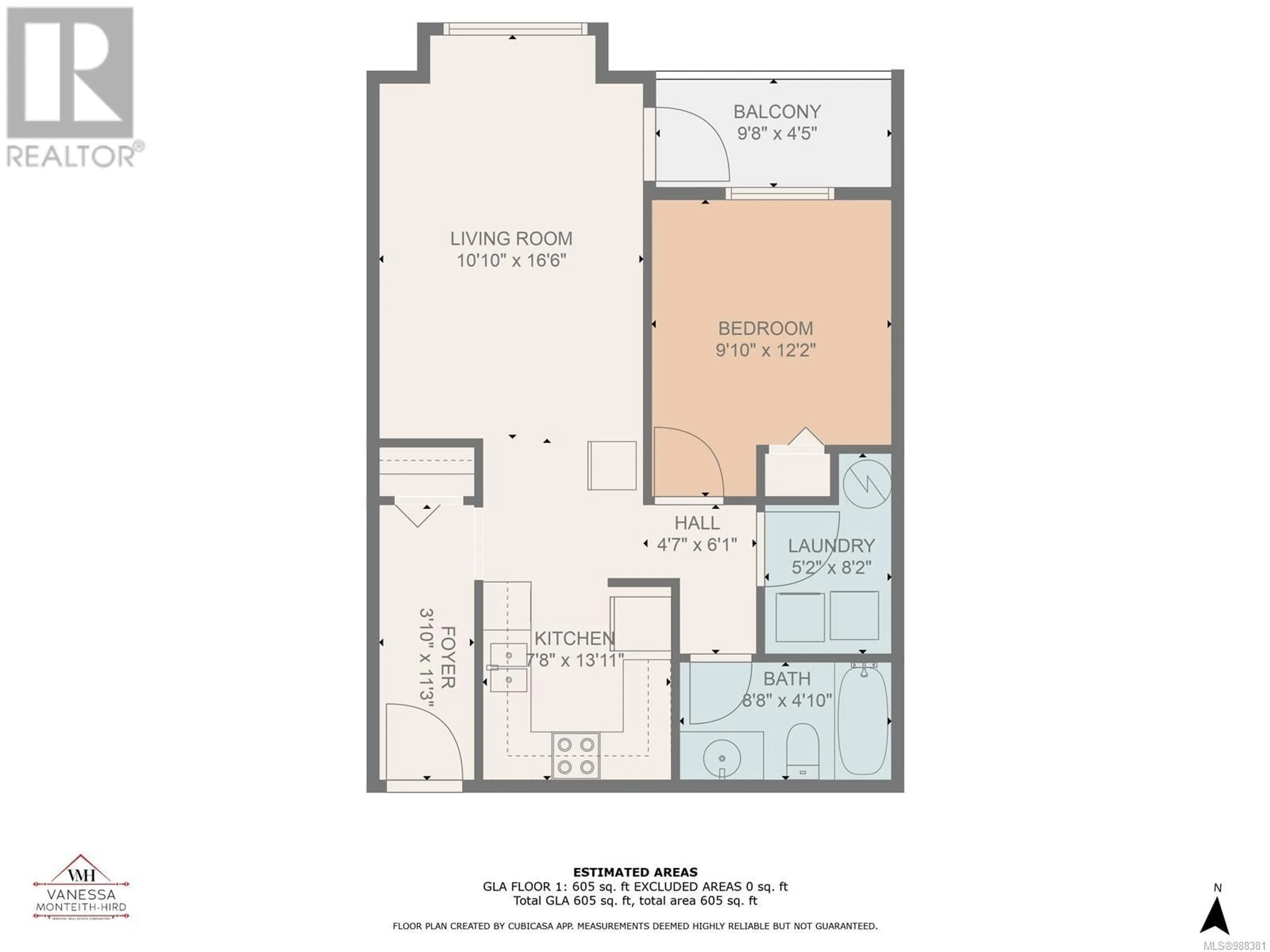 Floor plan for 307 282 Birch St, Campbell River British Columbia V9W2S3