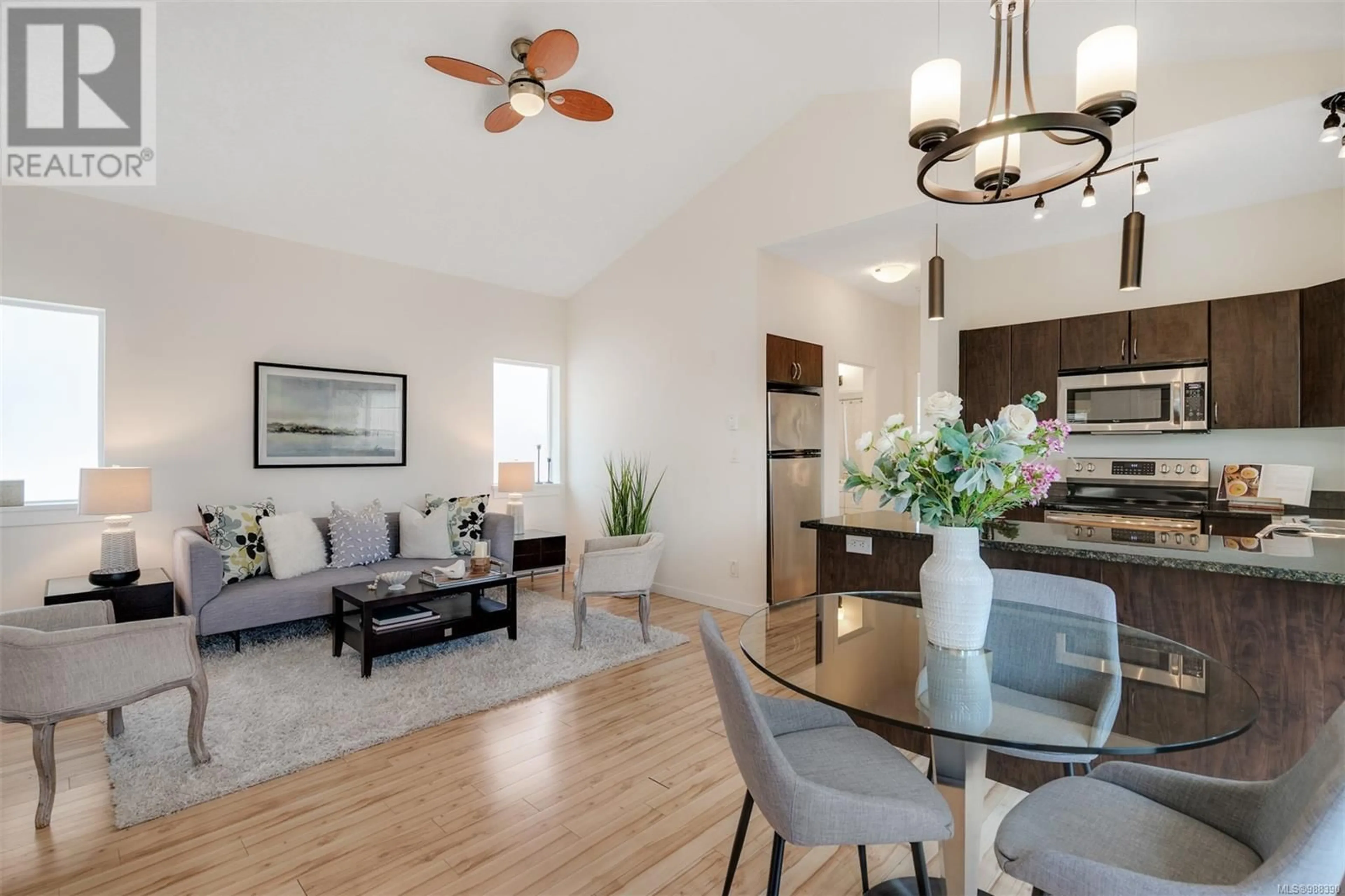 Living room with furniture, wood/laminate floor for 2904 Trestle Pl, Langford British Columbia V9B0K6