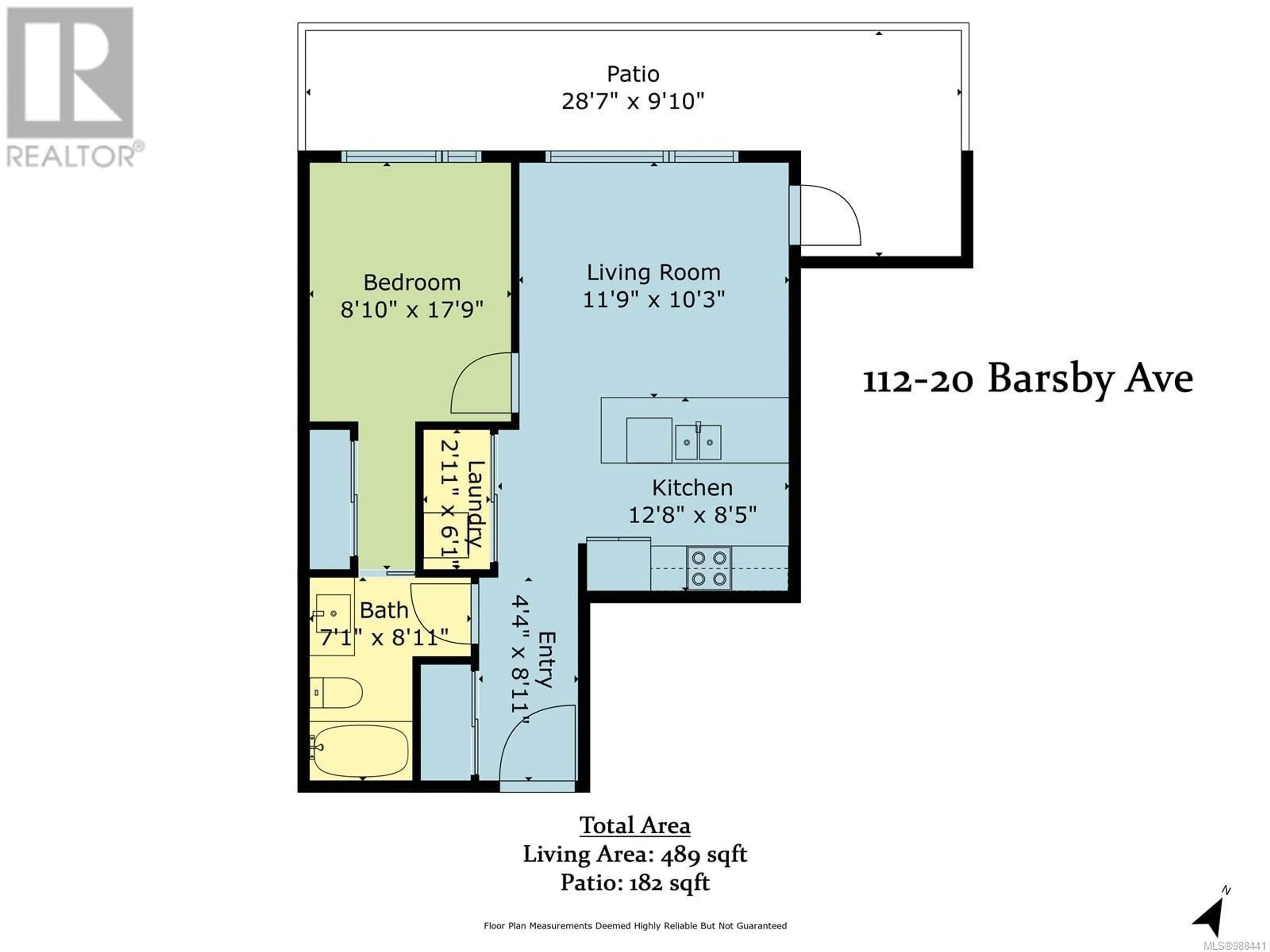 Floor plan for 112 20 Barsby Ave, Nanaimo British Columbia V9R0K4