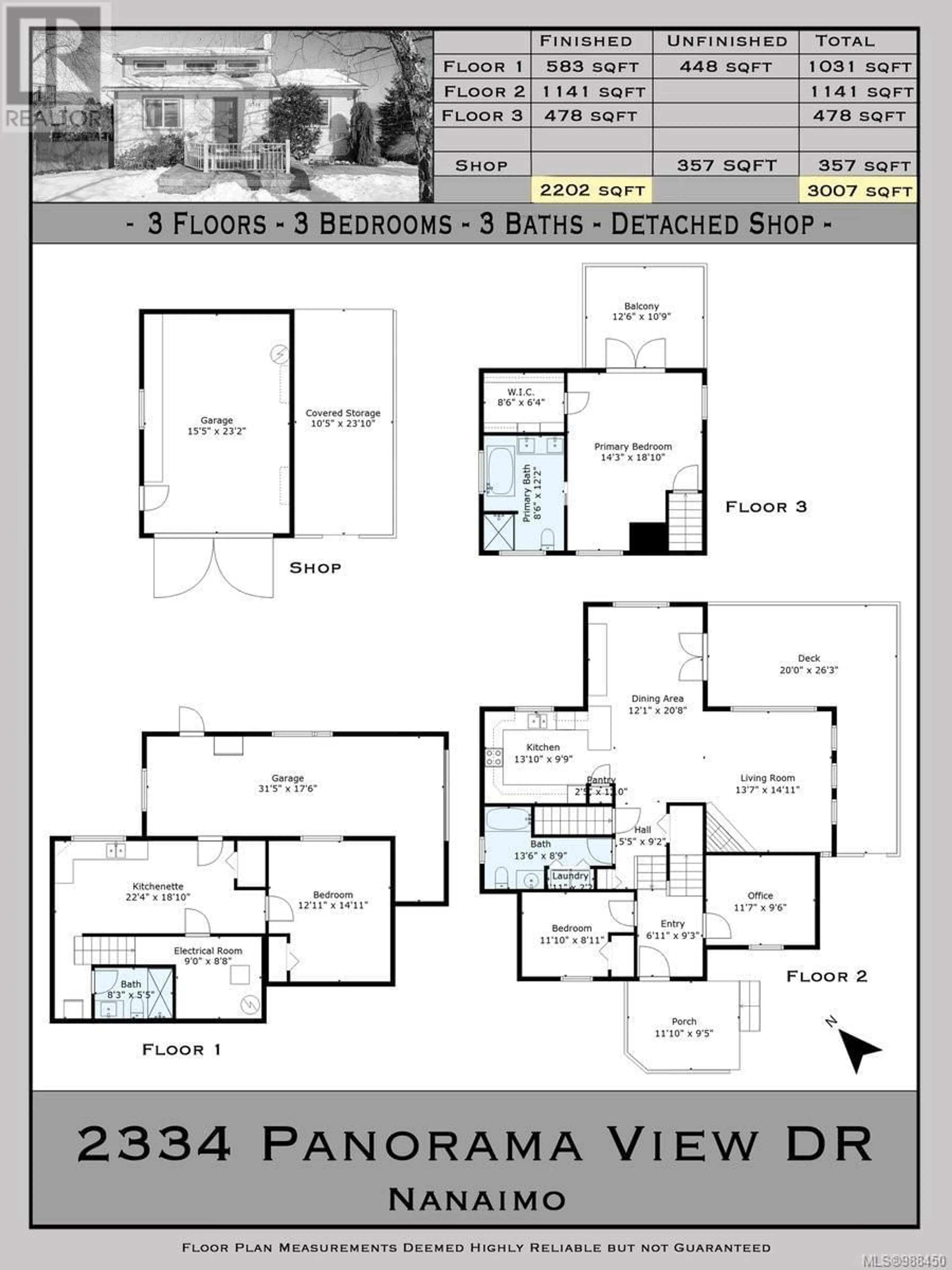 Floor plan for 2334 Panorama View Dr, Nanaimo British Columbia V9R6T1