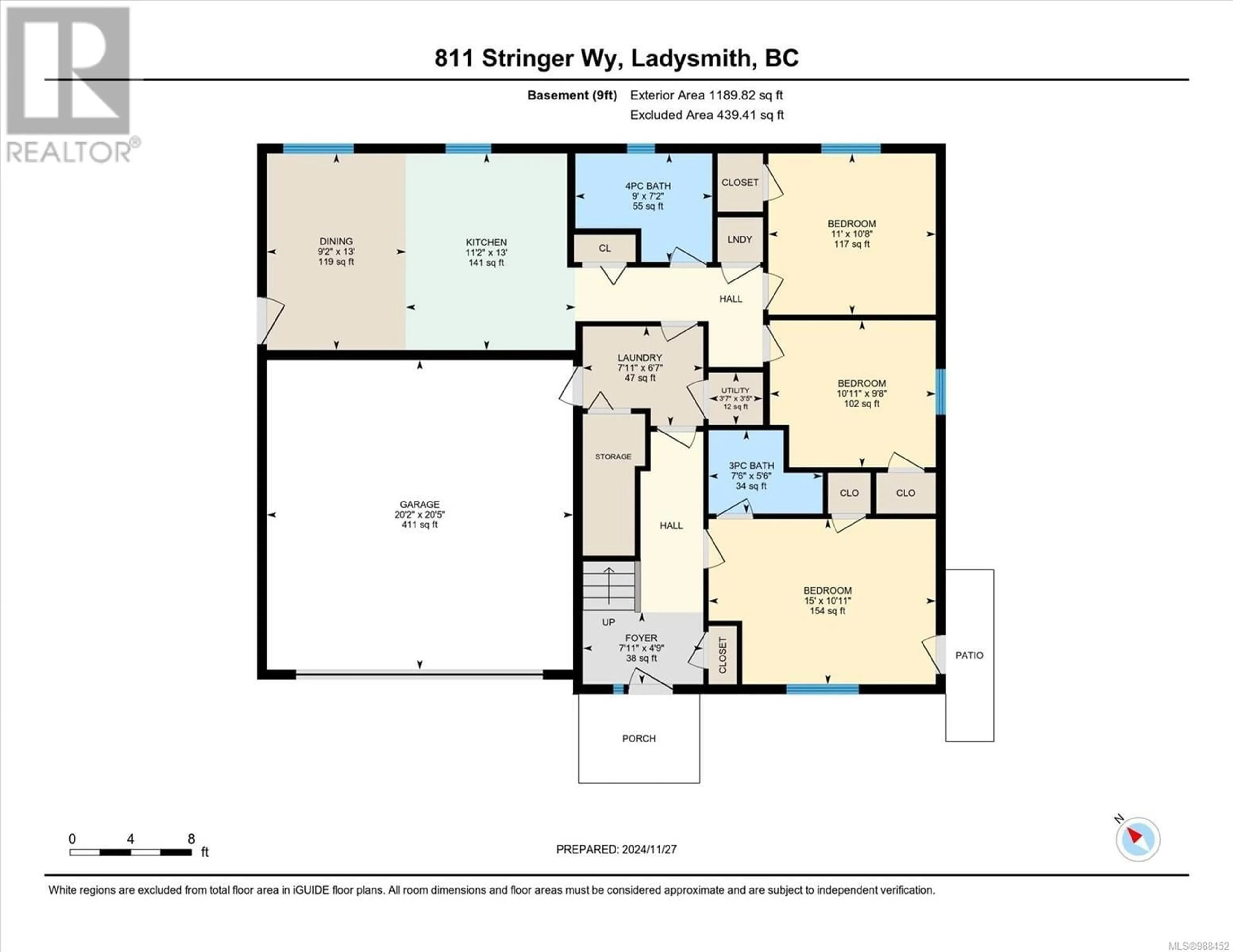 Floor plan for 811 Stringer Way, Ladysmith British Columbia V9G0A7