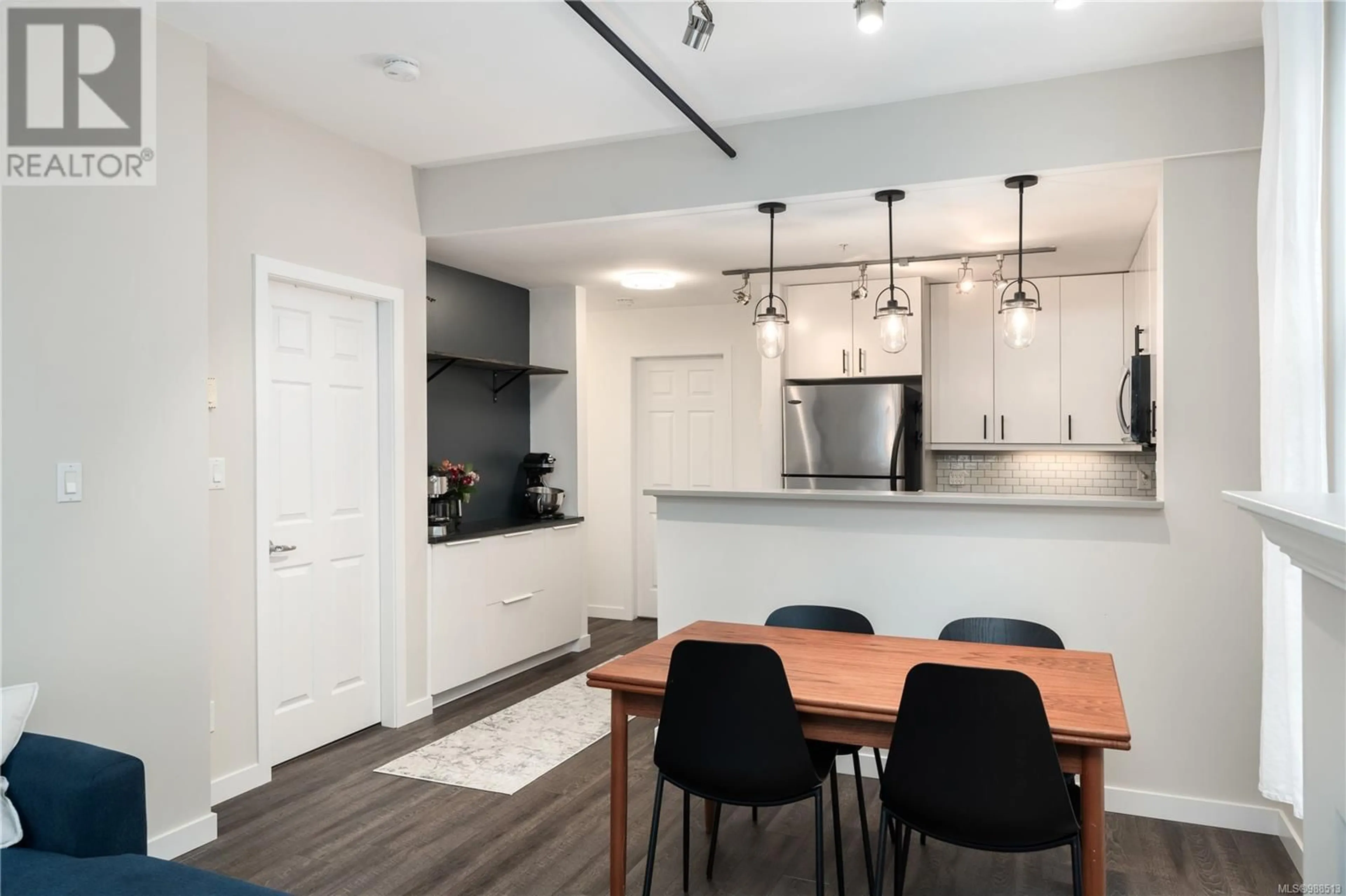 Open concept kitchen, unknown for 409 860 View St, Victoria British Columbia V8W3Z8