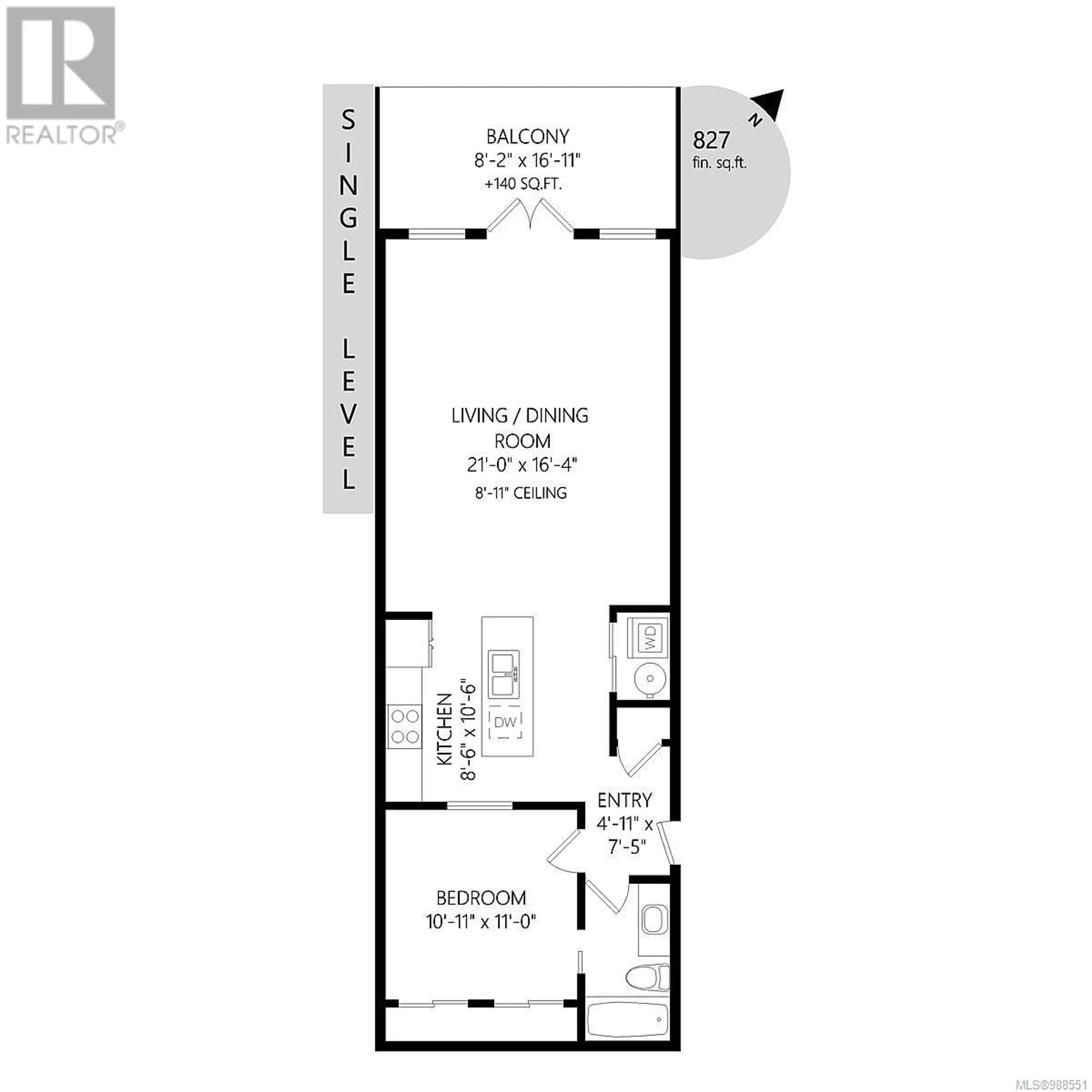 Floor plan for 201 1008 Tillicum Rd, Esquimalt British Columbia V9A1Z8