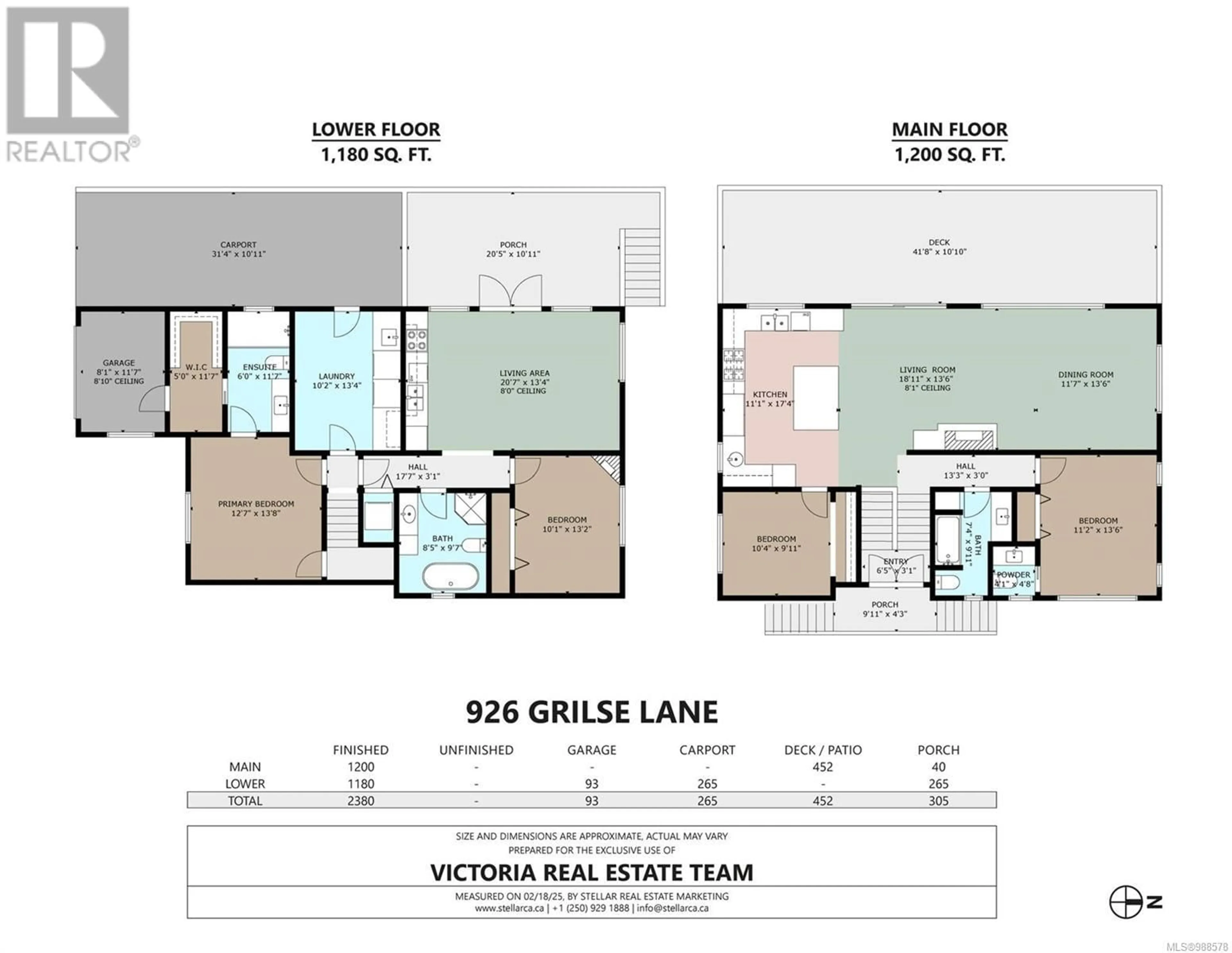 Floor plan for 926 Grilse Lane, Central Saanich British Columbia V8M1B5