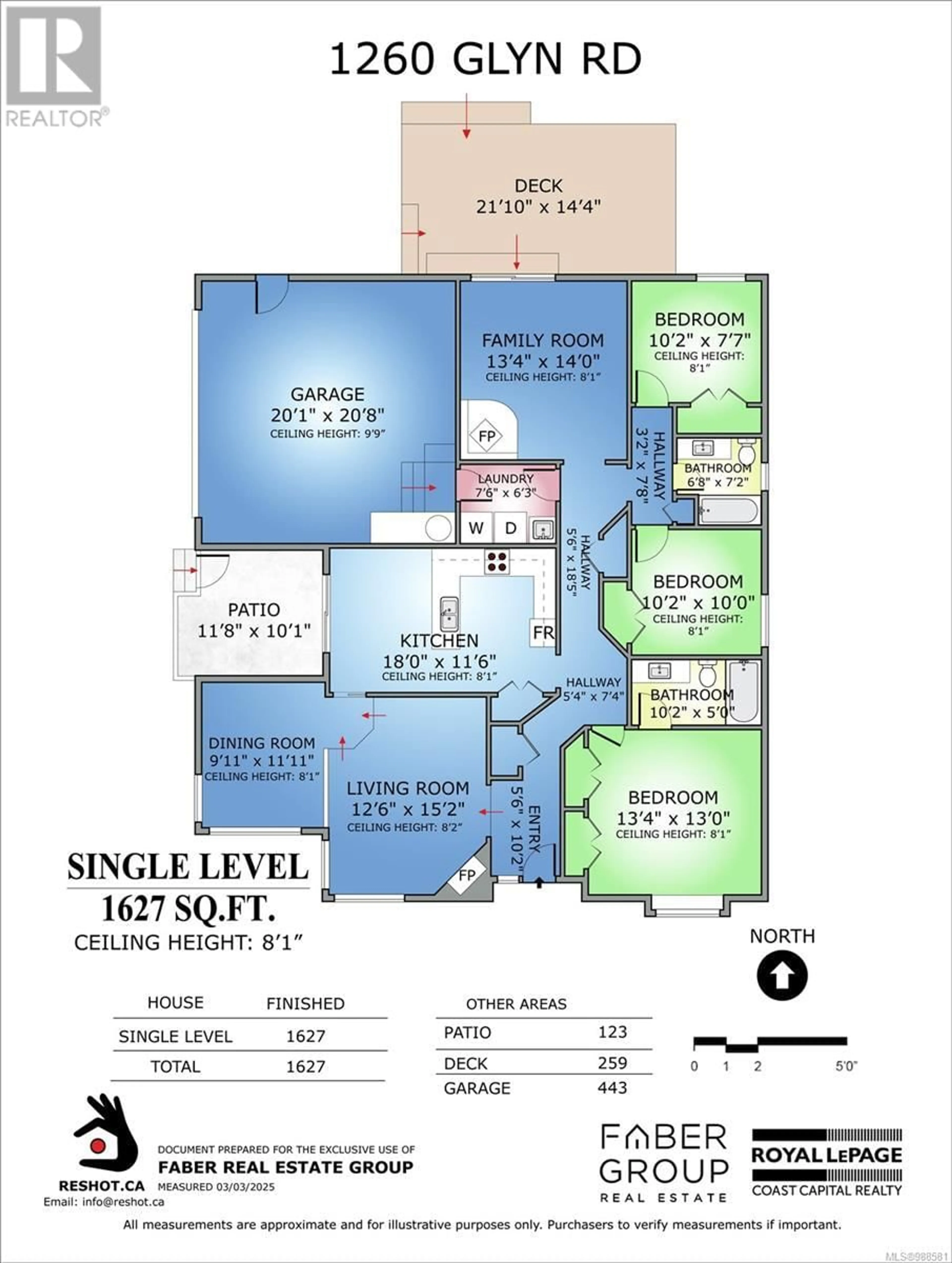 Floor plan for 1260 Glyn Rd, Saanich British Columbia V8Z3A4