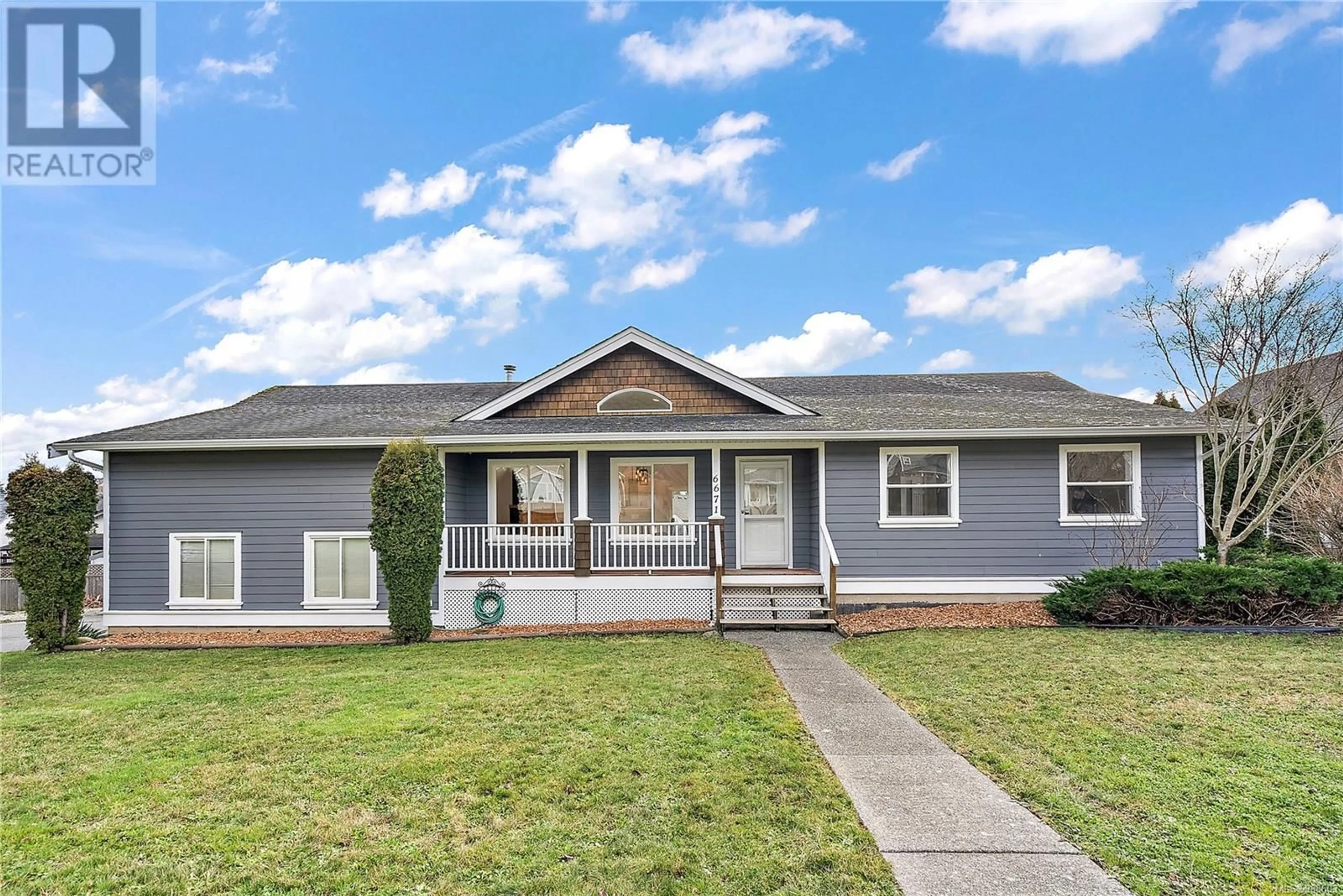 Home with vinyl exterior material, street for 6671 Rhodonite Dr, Sooke British Columbia V9Z0L5