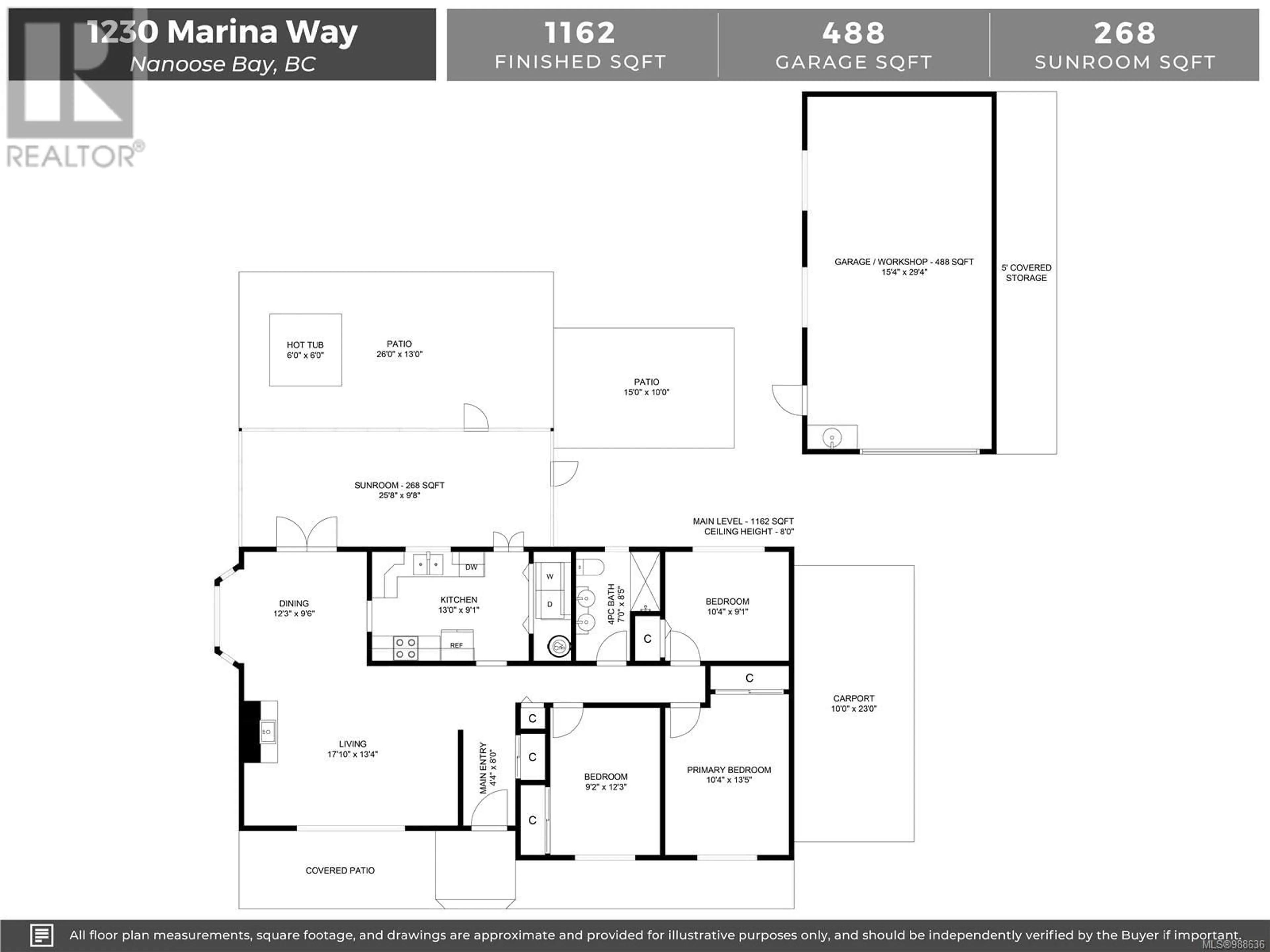 Floor plan for 1230 Marina Way, Nanoose Bay British Columbia V9P9B8