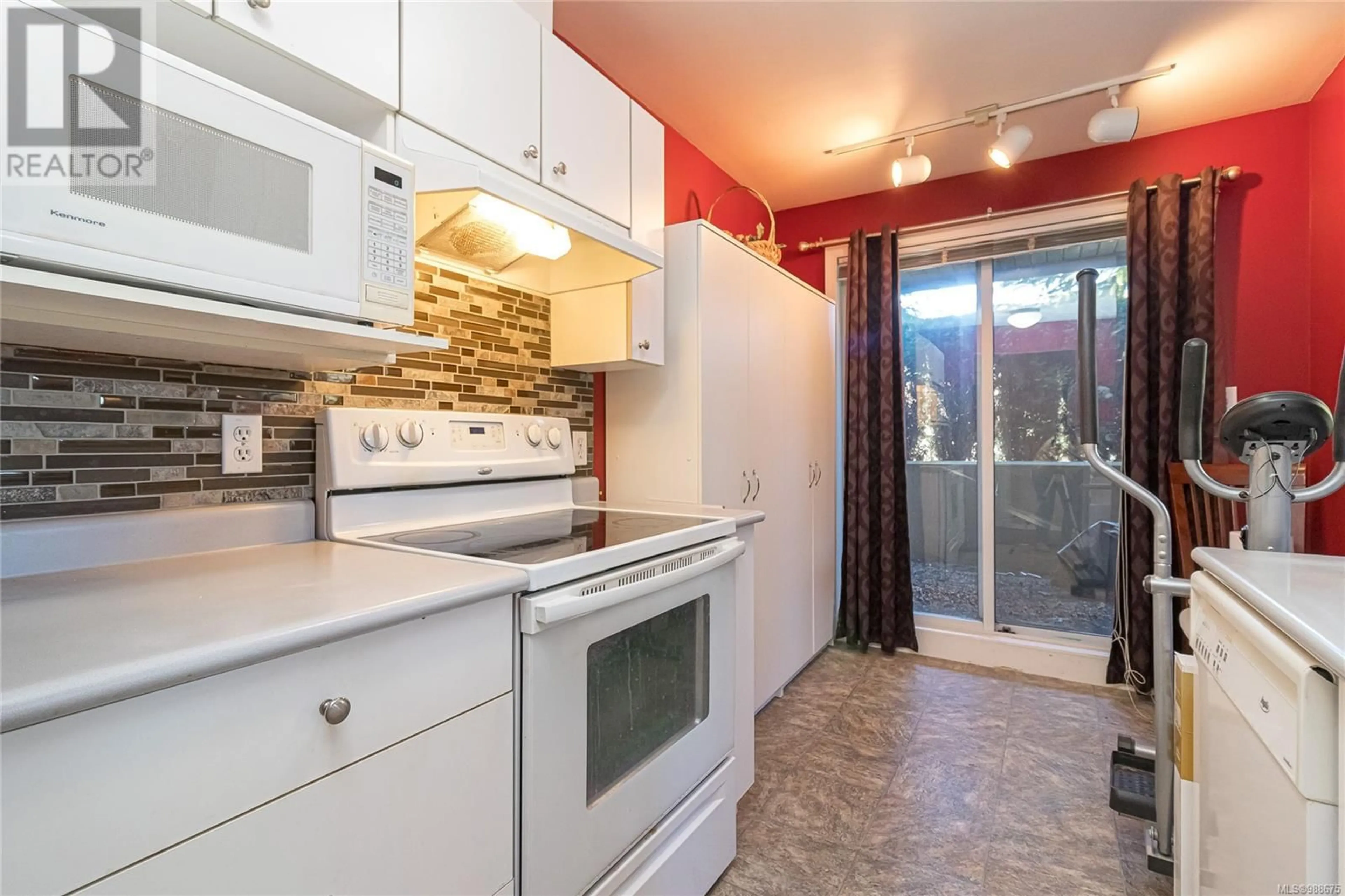 Standard kitchen, ceramic/tile floor for 101 894 Vernon Ave, Saanich British Columbia V8X2W6