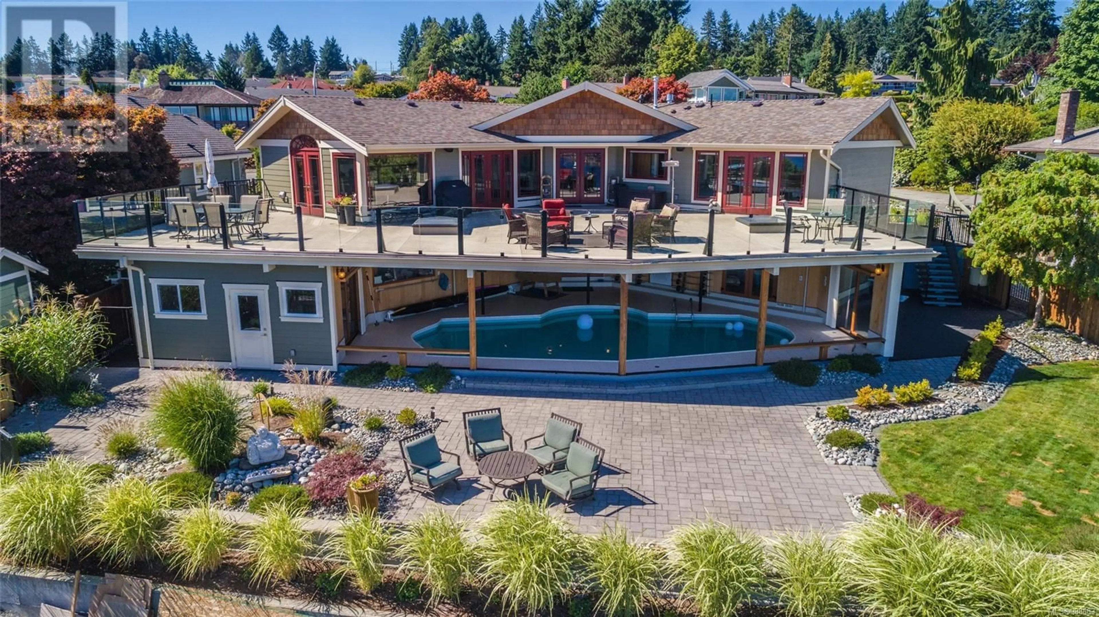 A pic from outside/outdoor area/front of a property/back of a property/a pic from drone, water/lake/river/ocean view for 191 Cilaire Dr, Nanaimo British Columbia V9R5B1