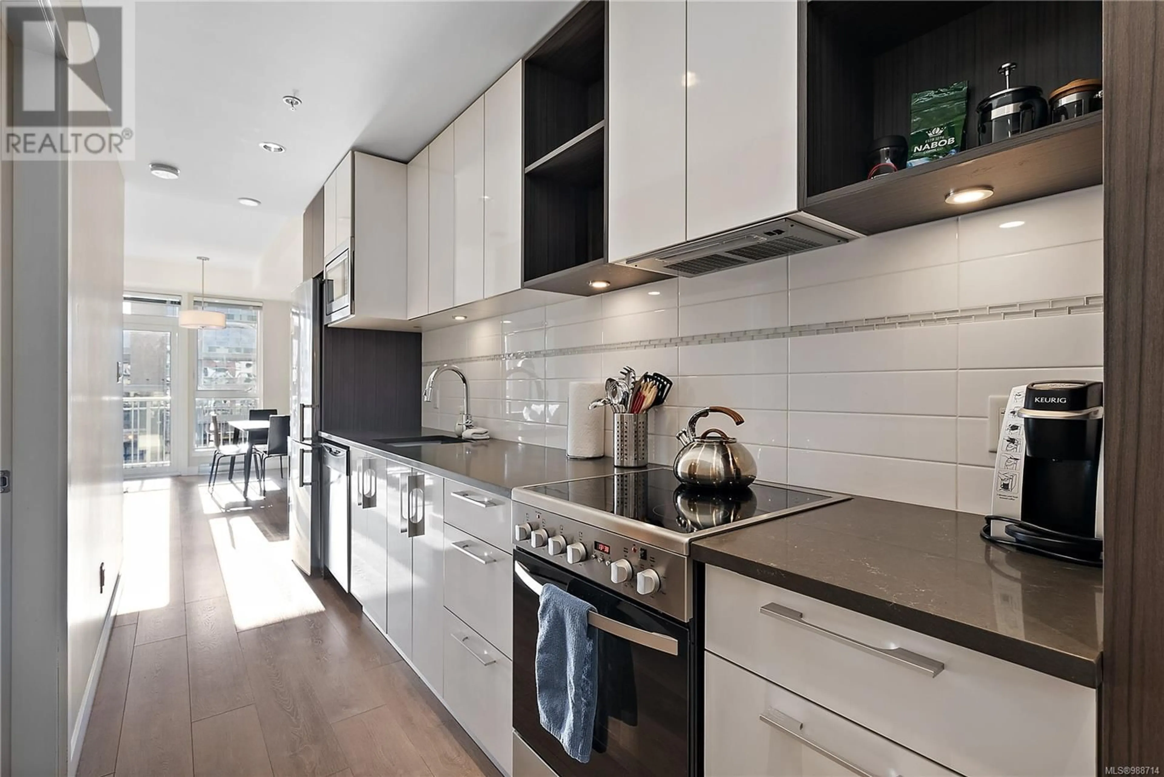 Contemporary kitchen, unknown for 408 613 Herald St, Victoria British Columbia V8W1S8