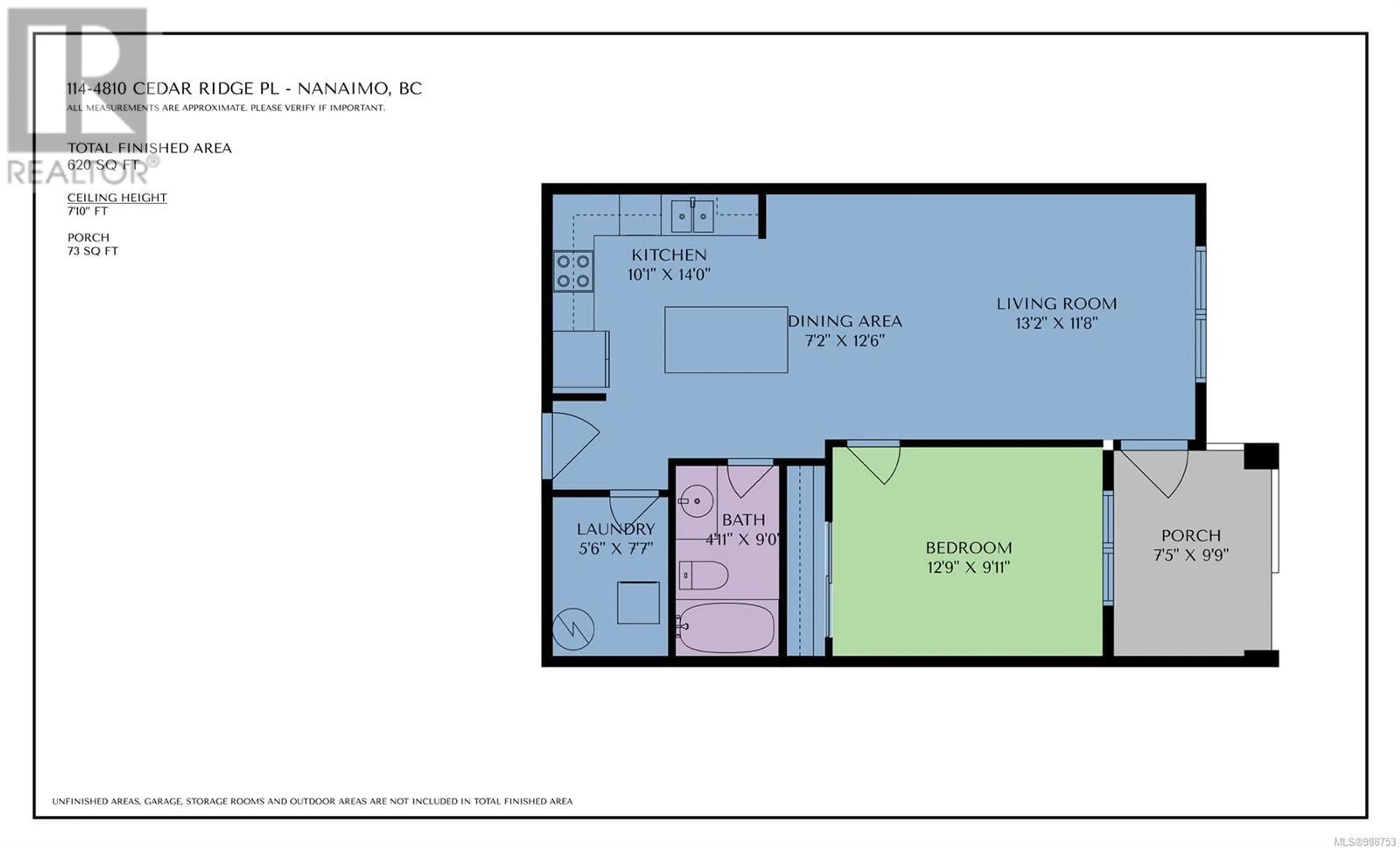 Floor plan for 114 4810 Cedar Ridge Pl, Nanaimo British Columbia V9T0M7