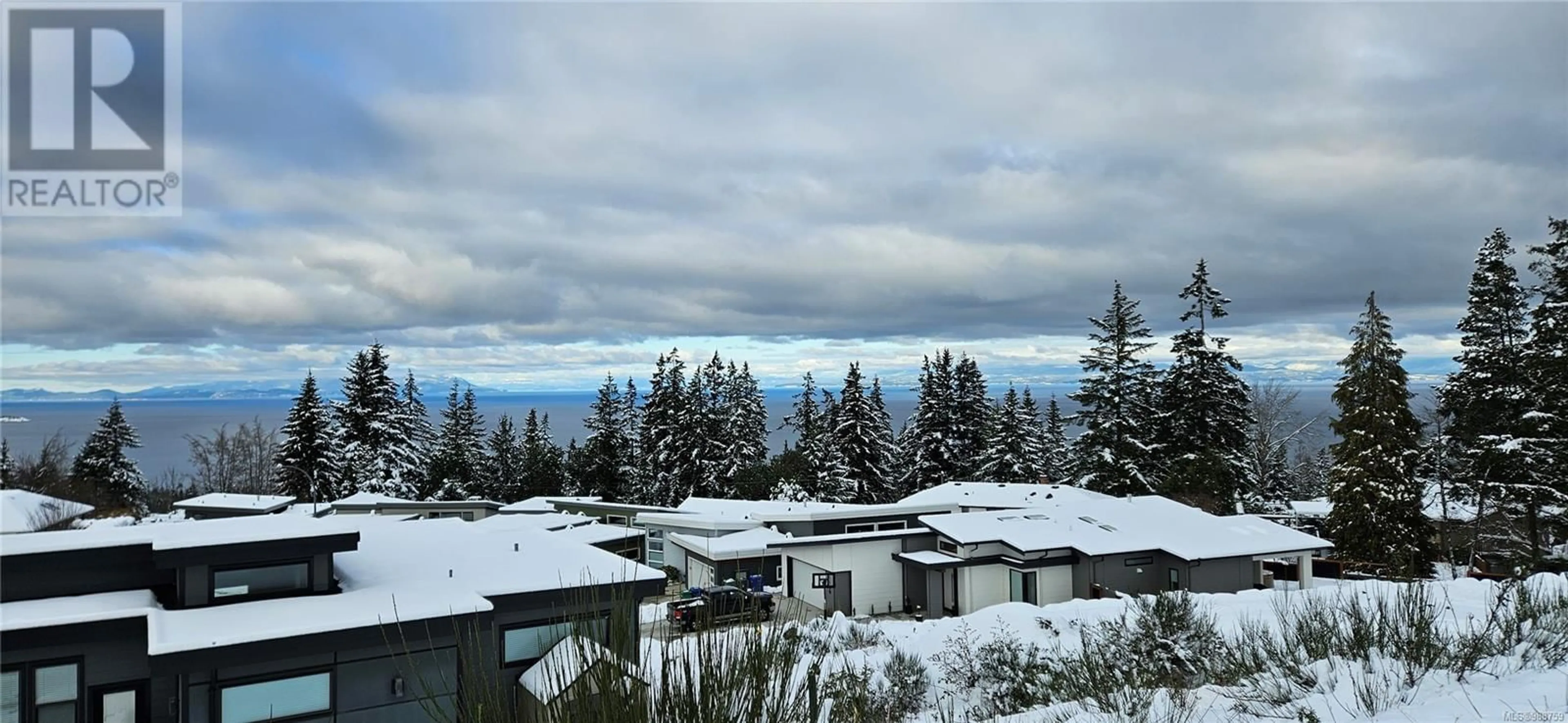 A pic from outside/outdoor area/front of a property/back of a property/a pic from drone, mountain view for 156 Hawk Point Rd, Nanaimo British Columbia V9T5W2