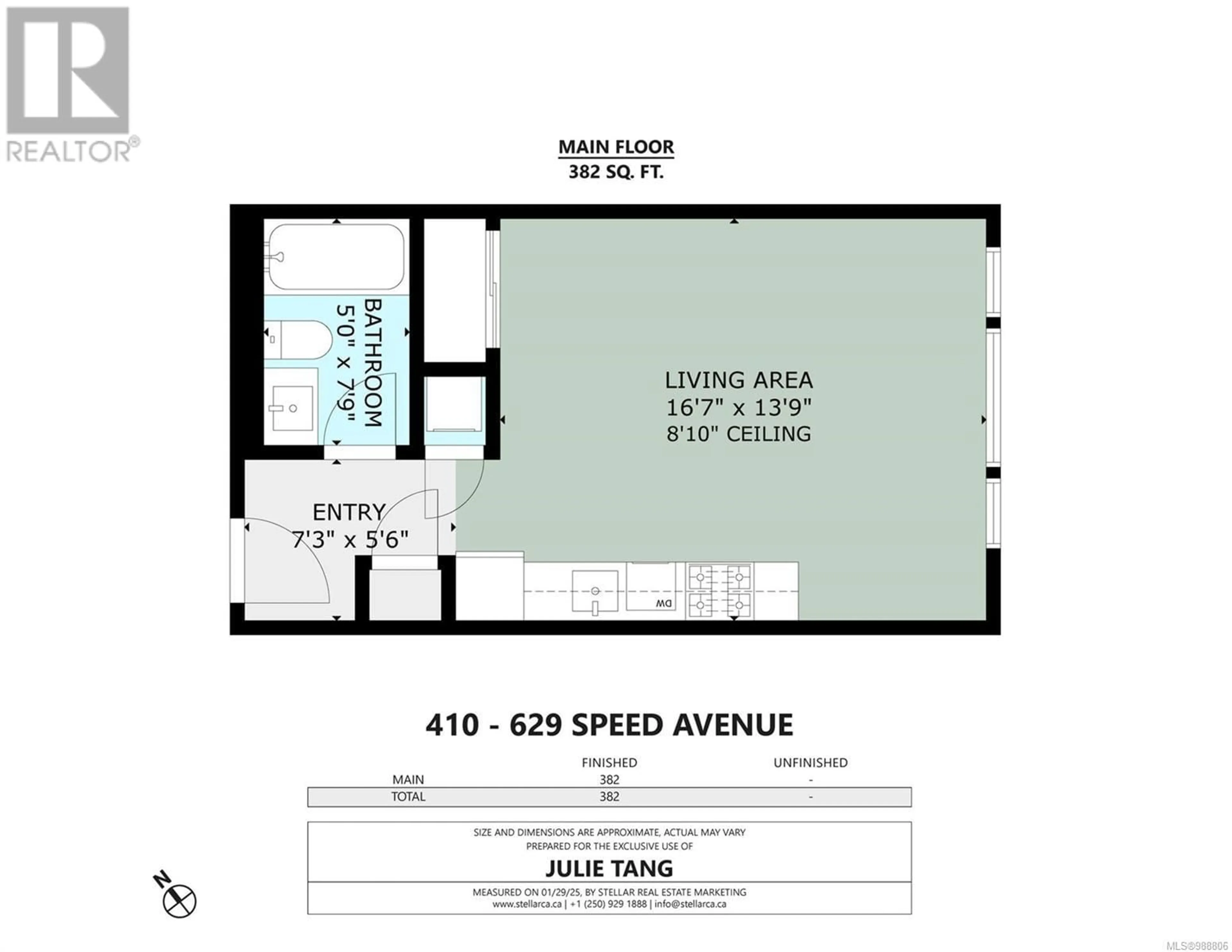 Floor plan for 410 629 Speed Ave, Victoria British Columbia V8Z1A5