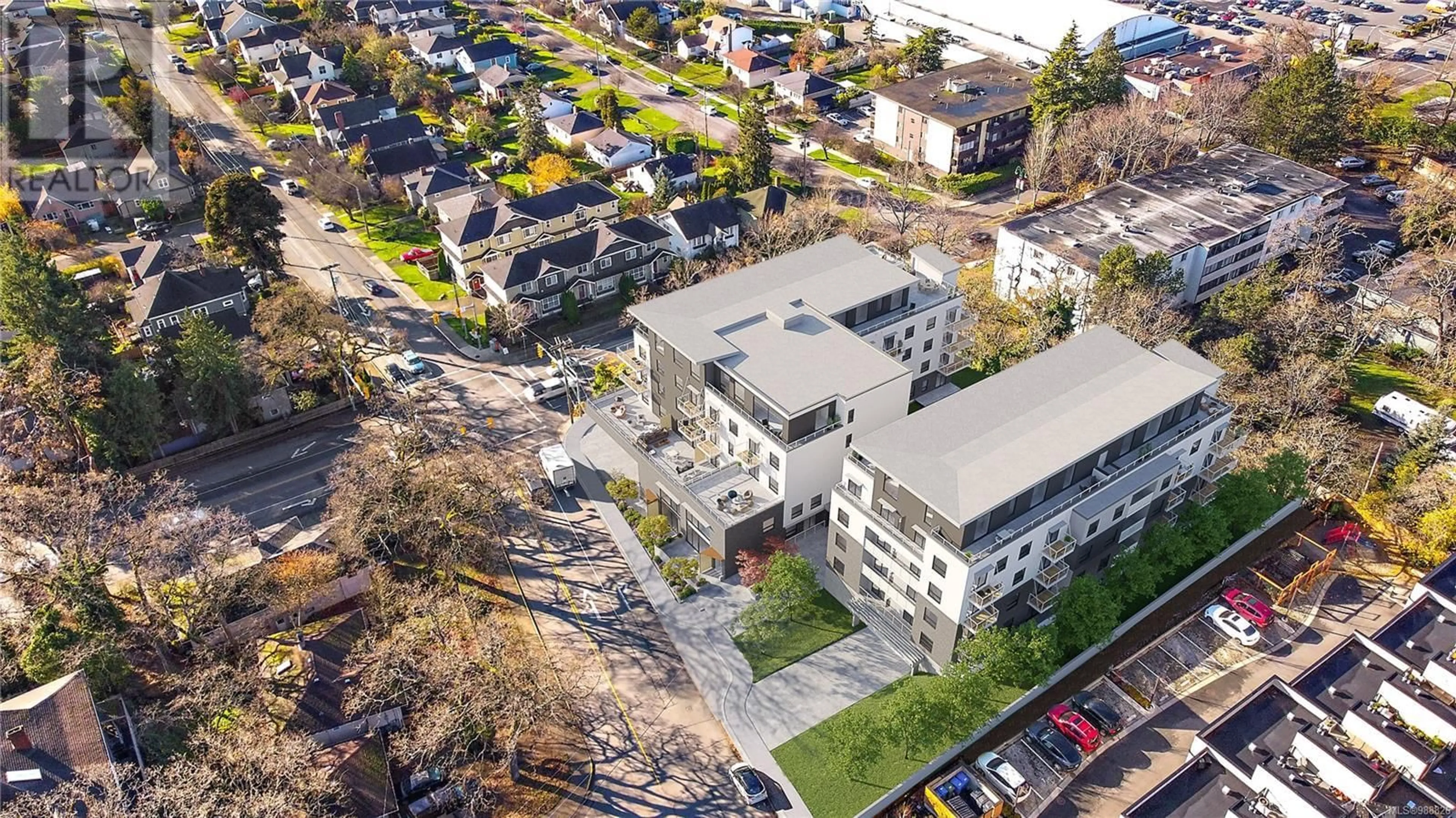 A pic from outside/outdoor area/front of a property/back of a property/a pic from drone, unknown for A202 1102 Esquimalt Rd, Esquimalt British Columbia V9A6A1