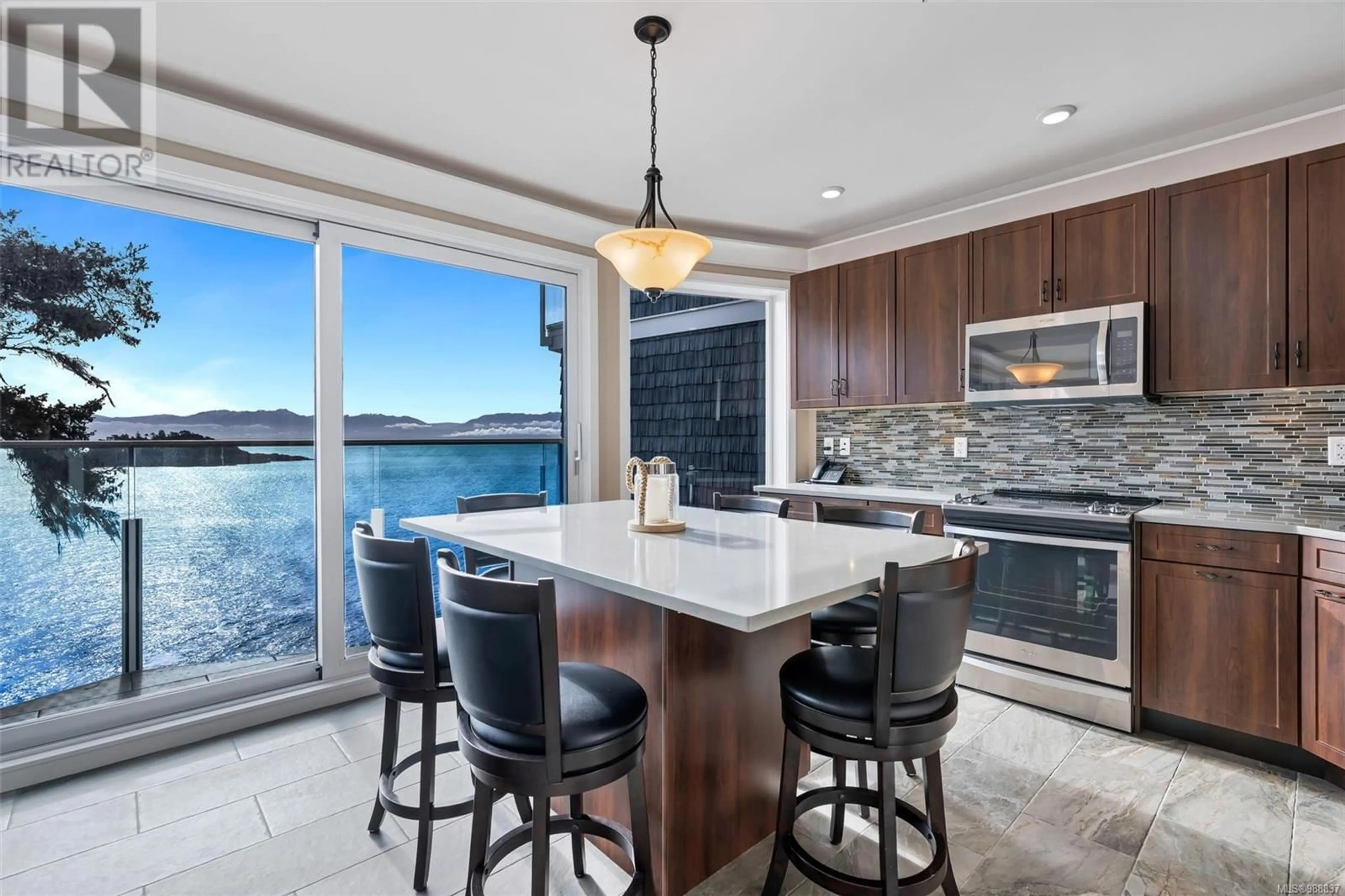 Contemporary kitchen, ceramic/tile floor for 51B 1000 Sookepoint Pl, Sooke British Columbia V9A7N1