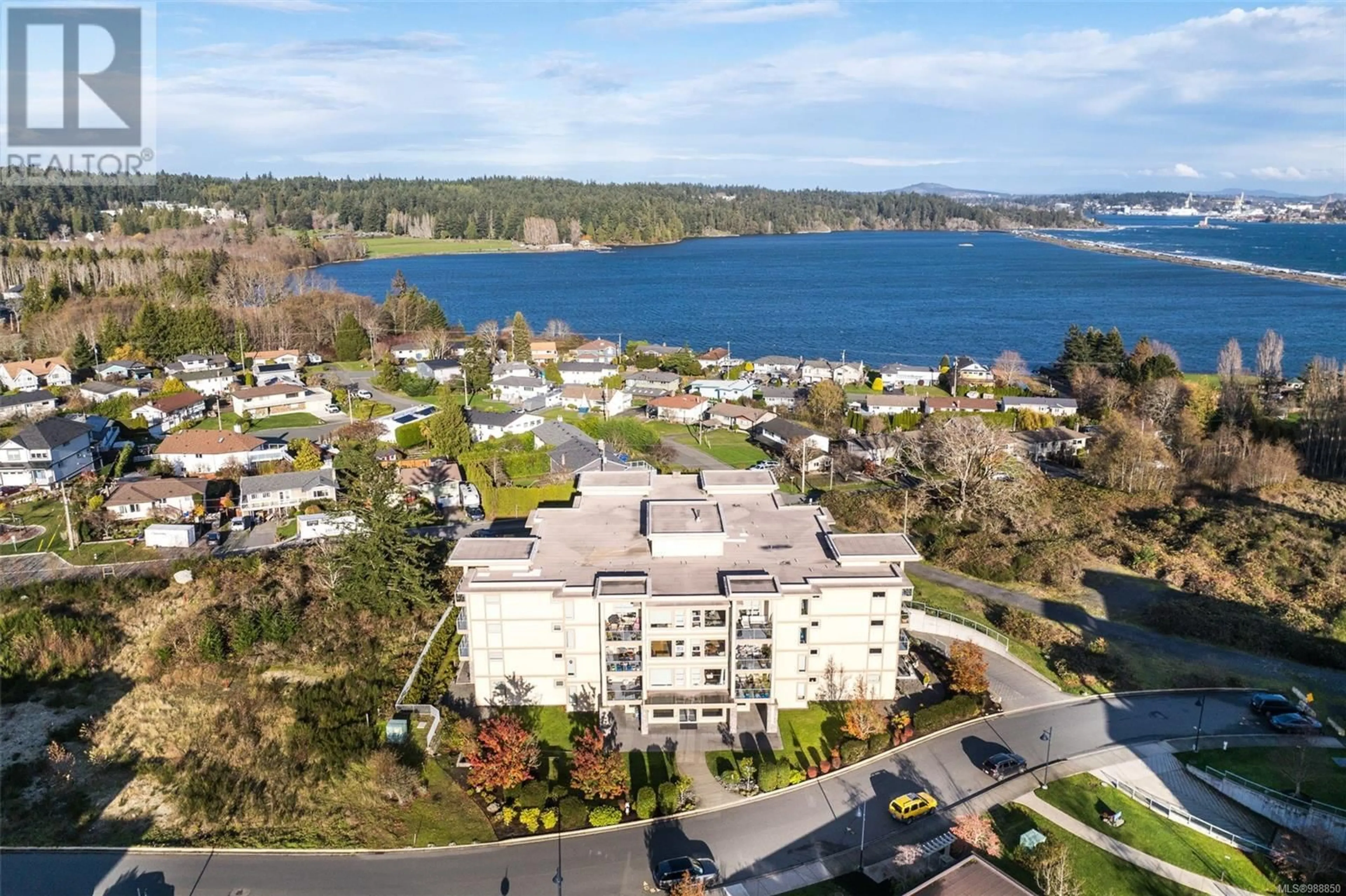 A pic from outside/outdoor area/front of a property/back of a property/a pic from drone, water/lake/river/ocean view for 306 - 3223 SELLECK WAY, Colwood British Columbia V9C0E7