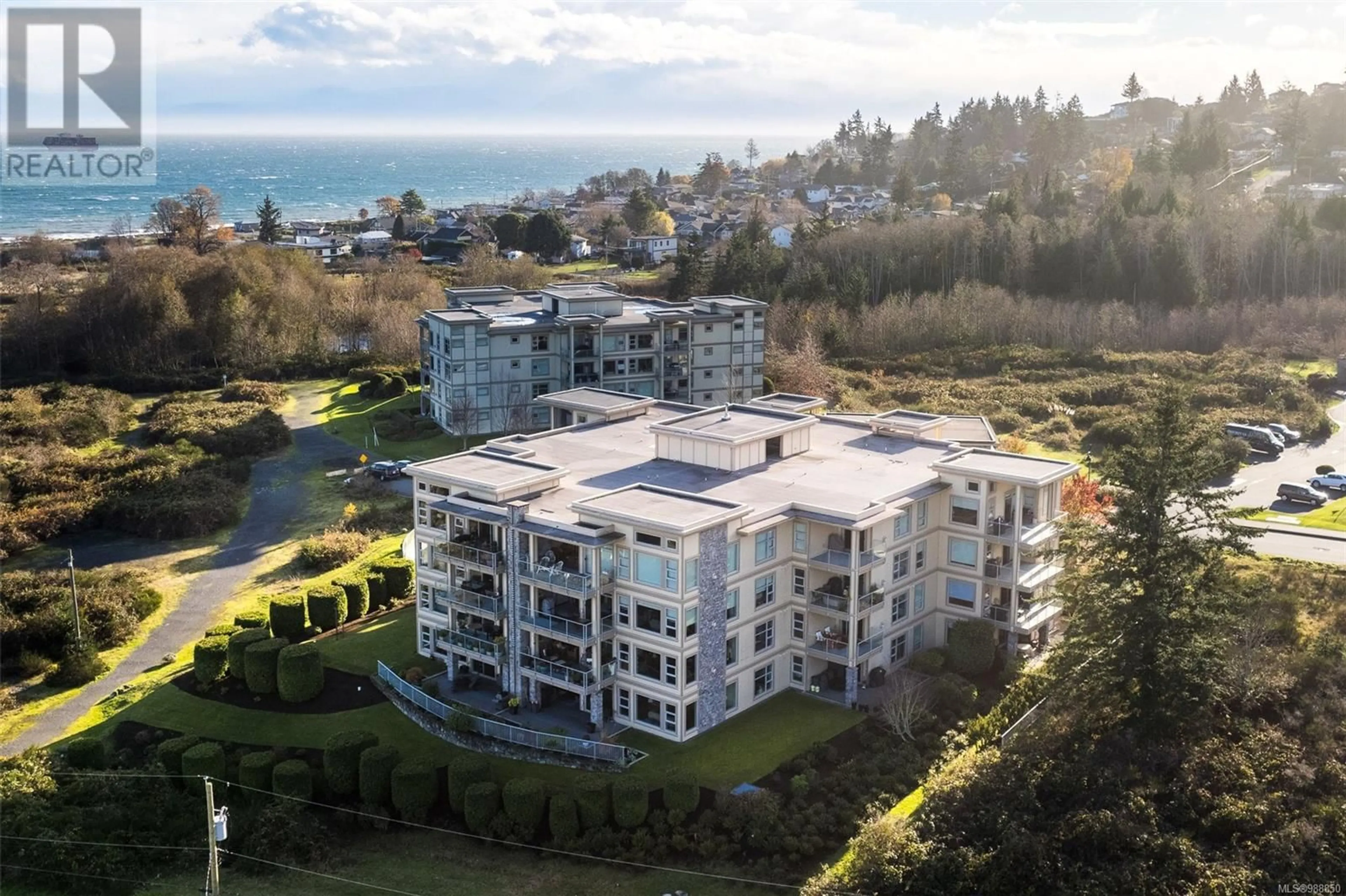 A pic from outside/outdoor area/front of a property/back of a property/a pic from drone, water/lake/river/ocean view for 306 - 3223 SELLECK WAY, Colwood British Columbia V9C0E7