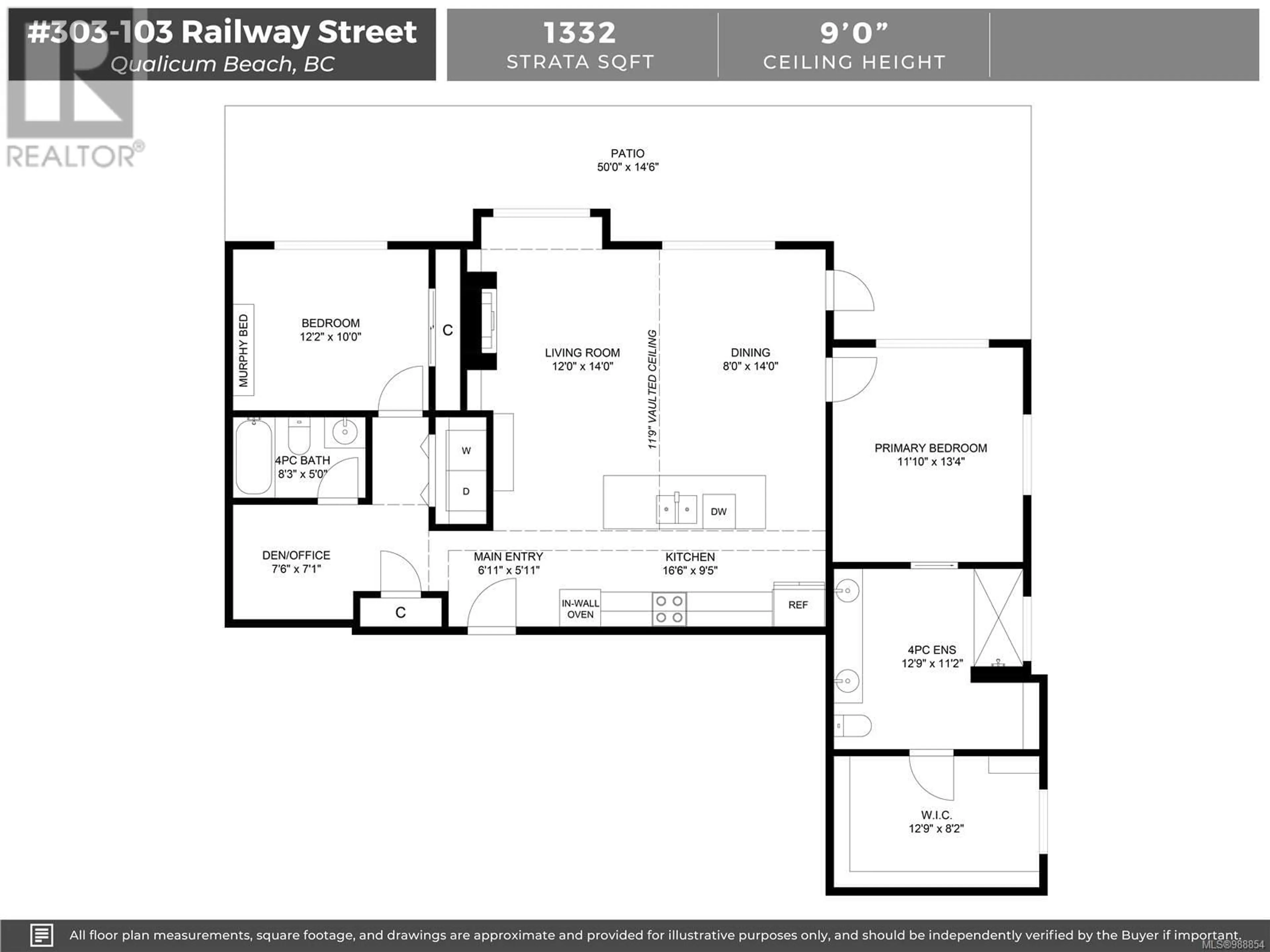 Floor plan for 303 103 Railway St, Qualicum Beach British Columbia V9K1L8