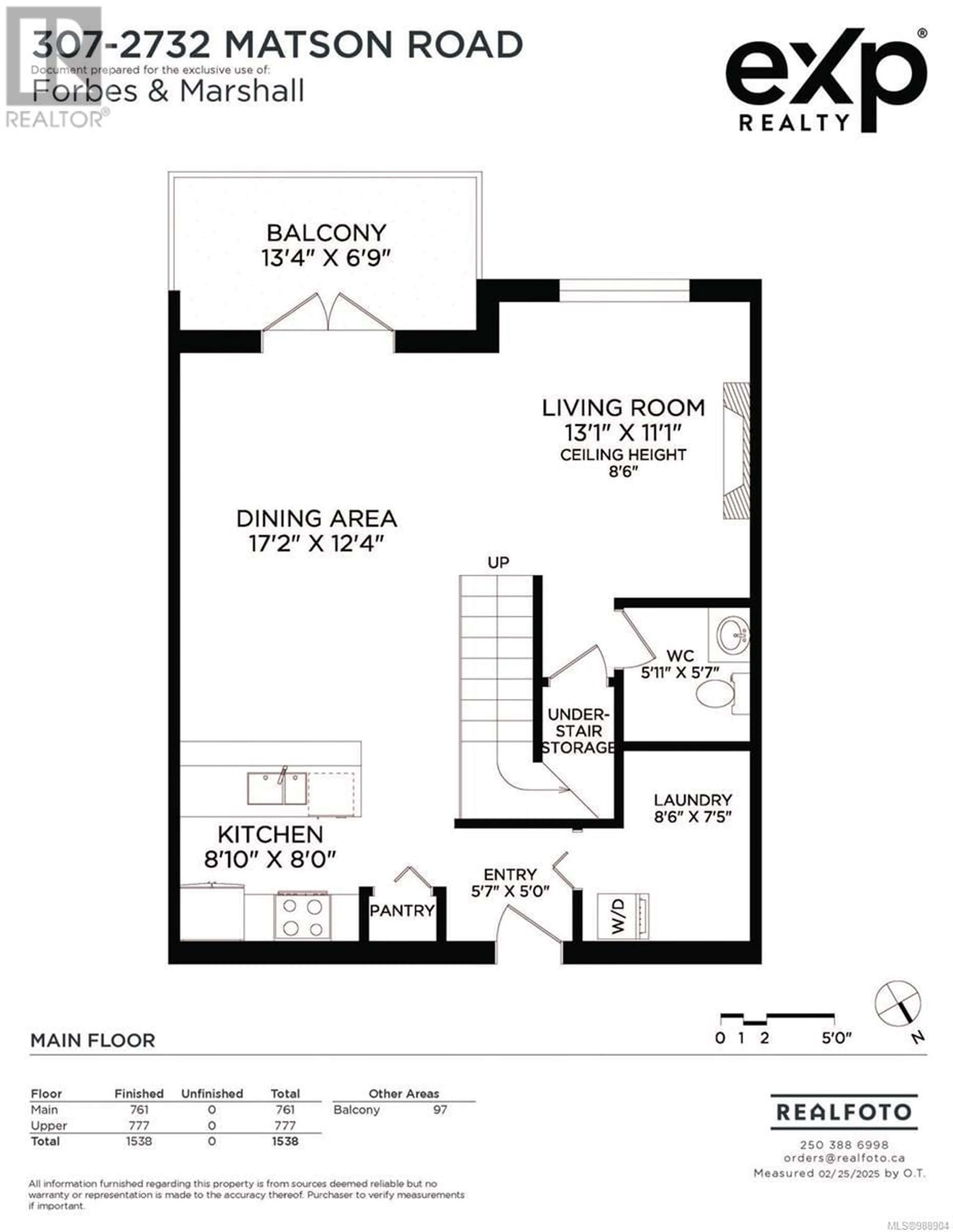 Floor plan for 307 2732 Matson Rd, Langford British Columbia V9B3Z2