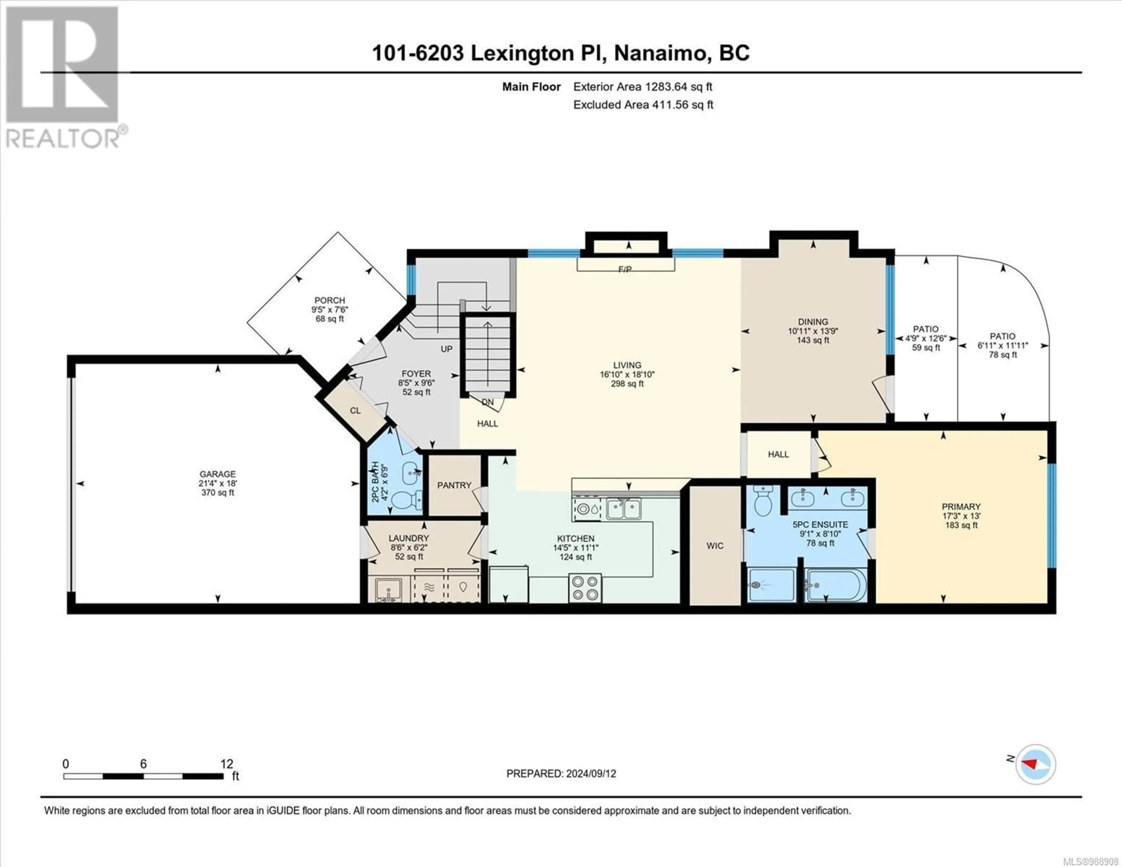 Floor plan for 101 6203 Lexington Pl, Nanaimo British Columbia V9V0A6