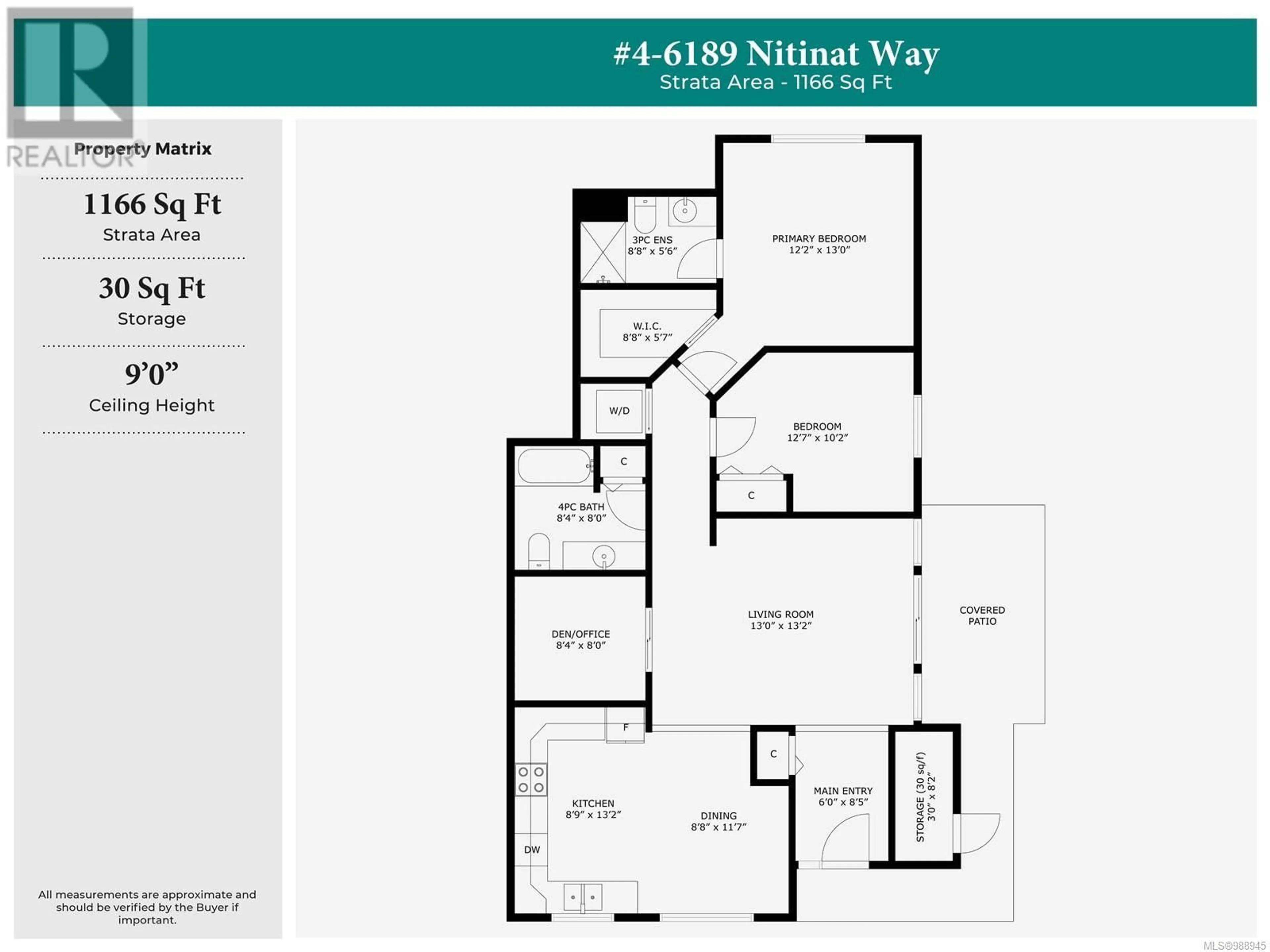 Floor plan for 4 - 6189 NITINAT WAY, Nanaimo British Columbia V9V0A9