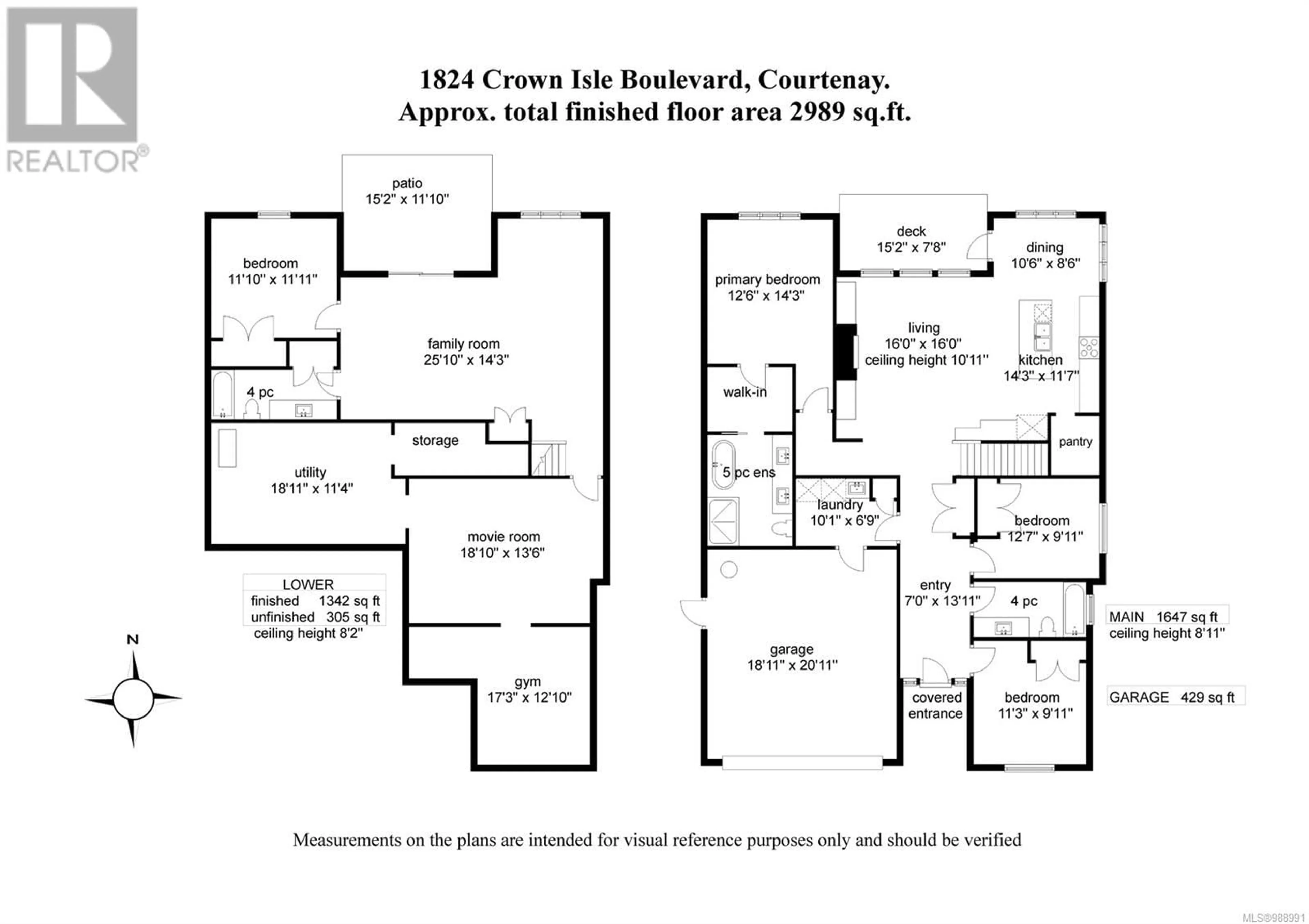 Floor plan for 1824 CROWN ISLE BOULEVARD, Courtenay British Columbia V9N0K1