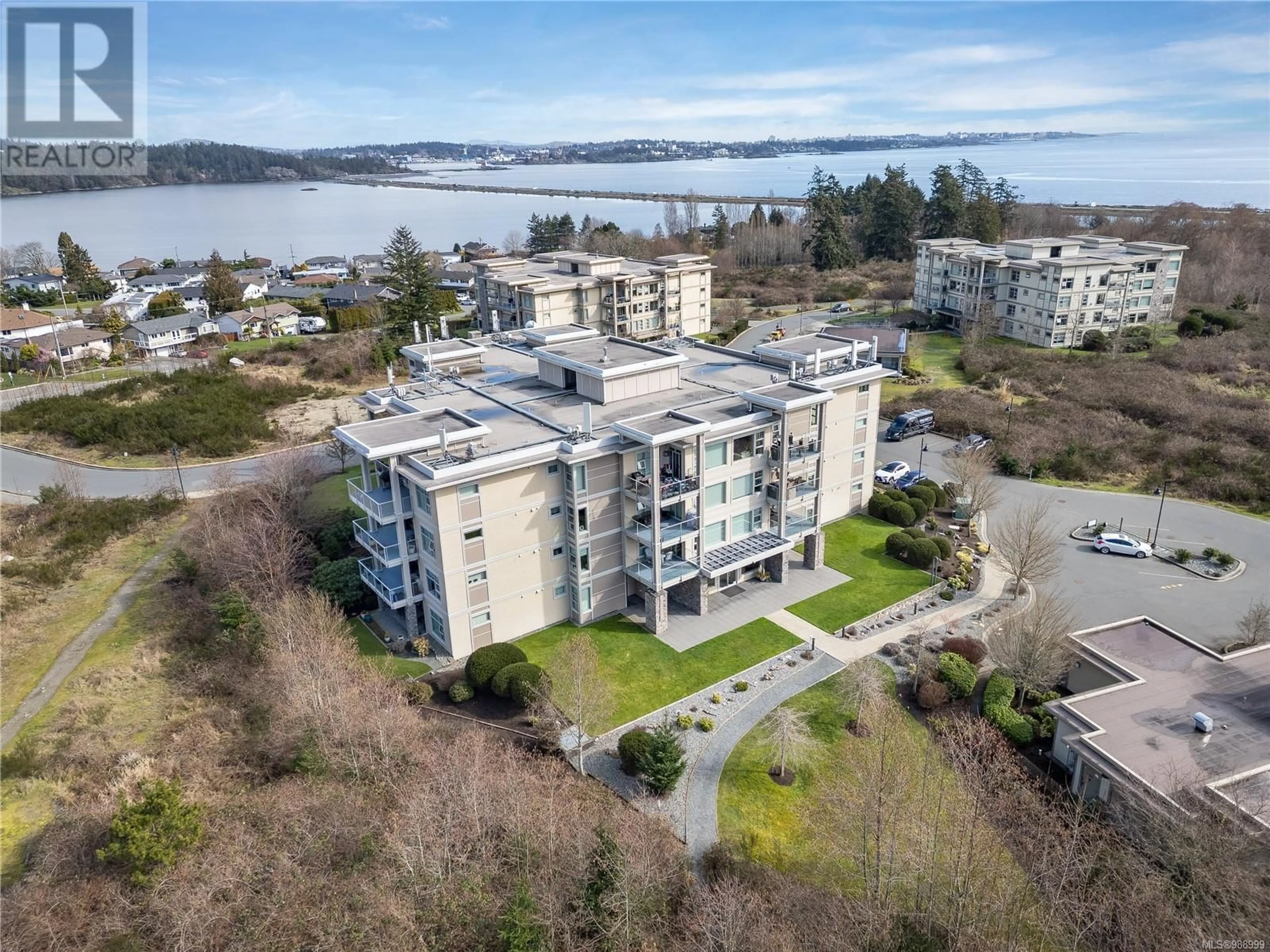 A pic from outside/outdoor area/front of a property/back of a property/a pic from drone, water/lake/river/ocean view for 203 - 3234 HOLGATE LANE, Colwood British Columbia V9C0A6