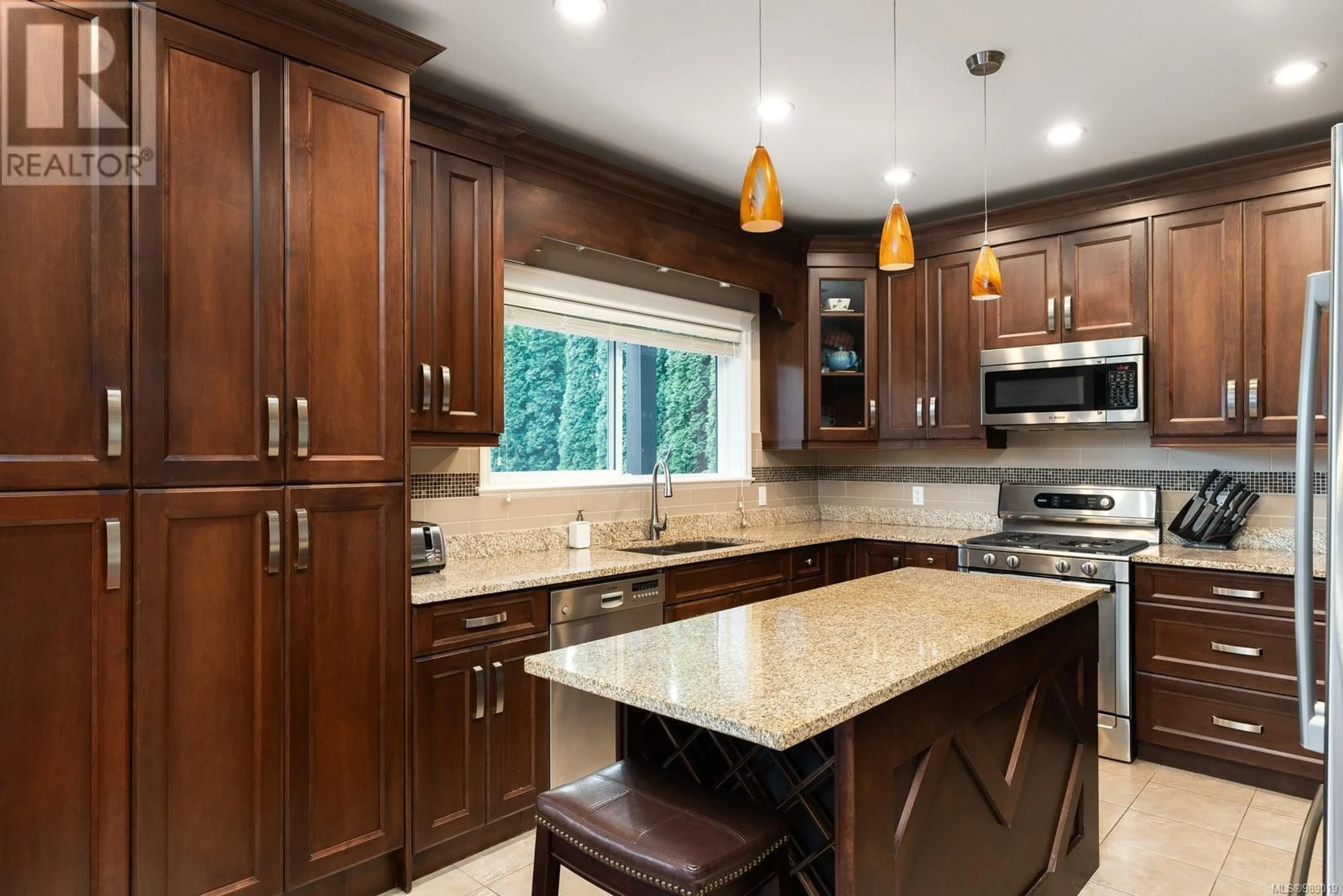 Contemporary kitchen, ceramic/tile floor for 5173 Lochside Dr, Saanich British Columbia V8Y2G4