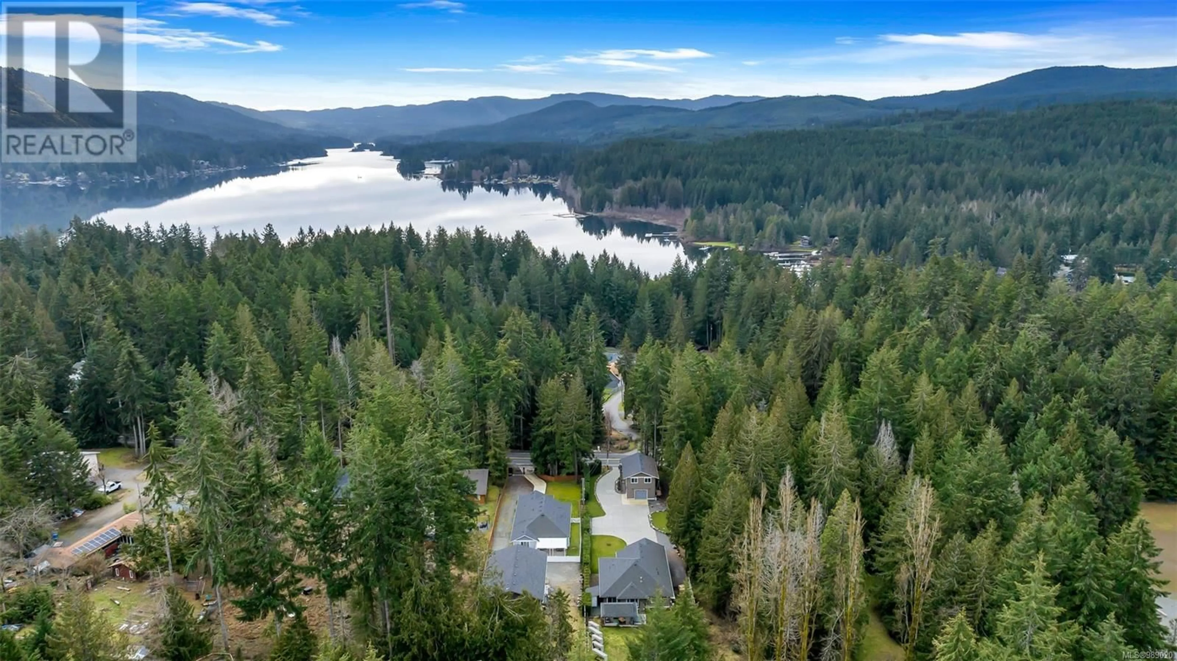 A pic from outside/outdoor area/front of a property/back of a property/a pic from drone, water/lake/river/ocean view for 2175 RENFREW ROAD, Shawnigan Lake British Columbia V8H2G4