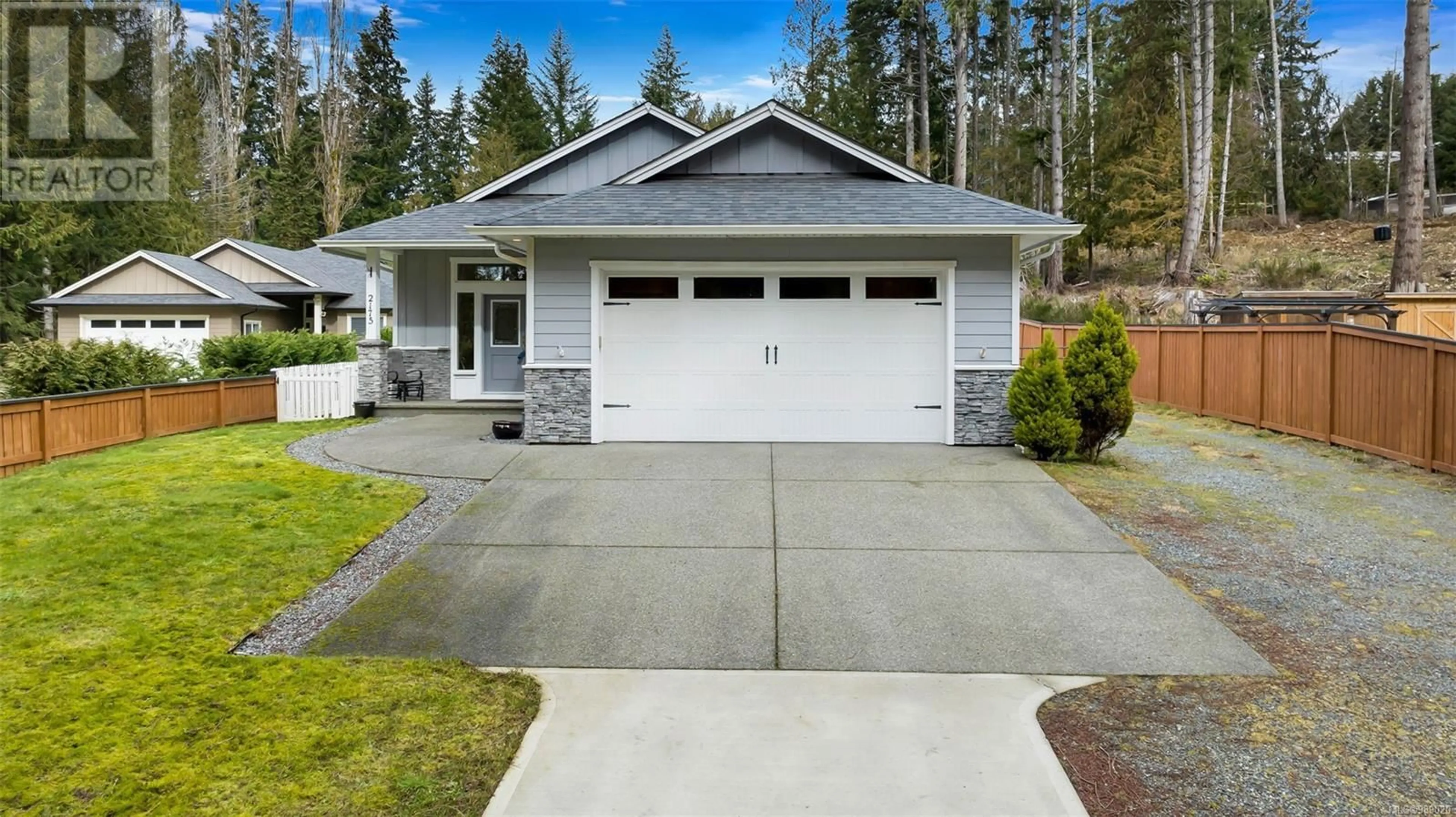 Home with vinyl exterior material, street for 2175 RENFREW ROAD, Shawnigan Lake British Columbia V8H2G4