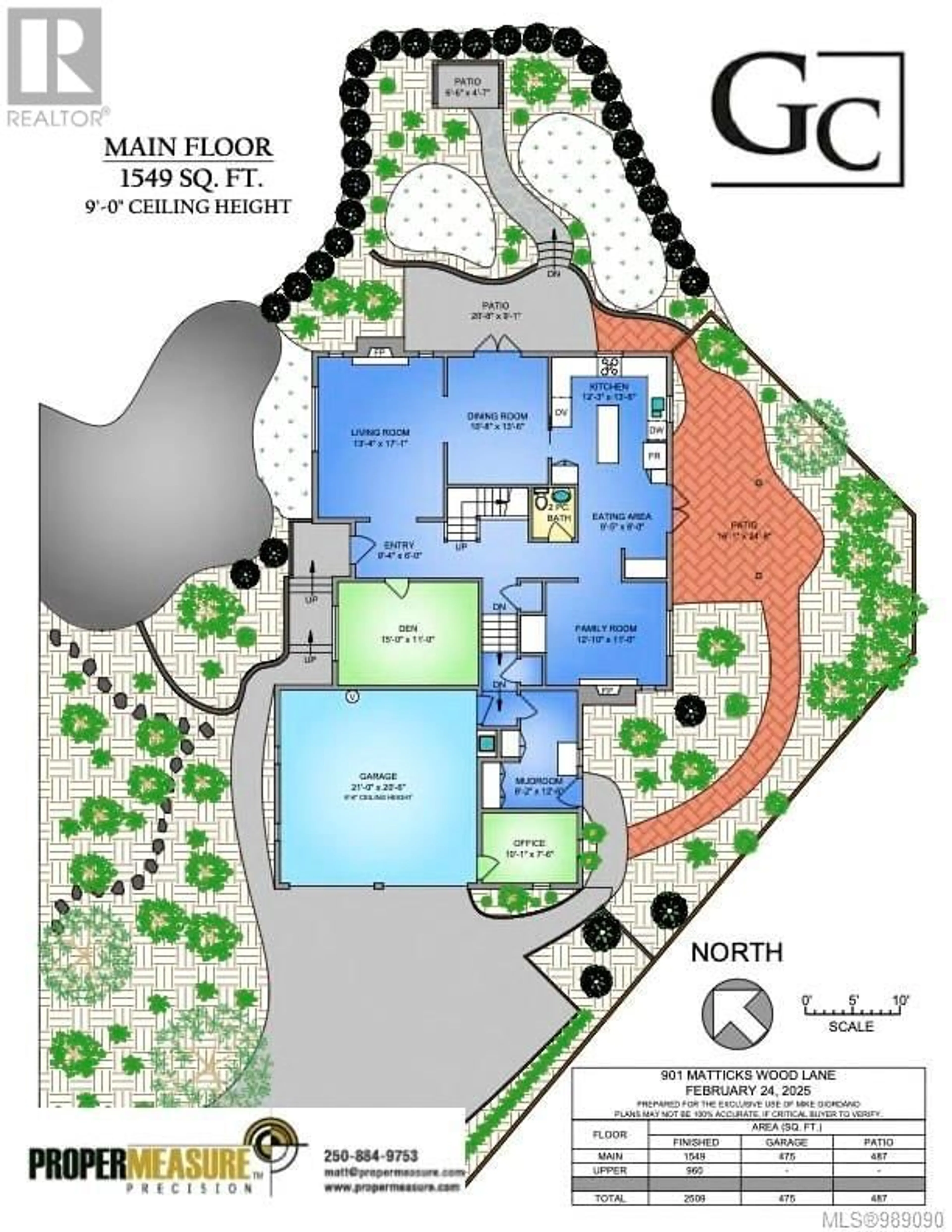 Floor plan for 901 Matticks Wood Lane, Saanich British Columbia V8Y3H6