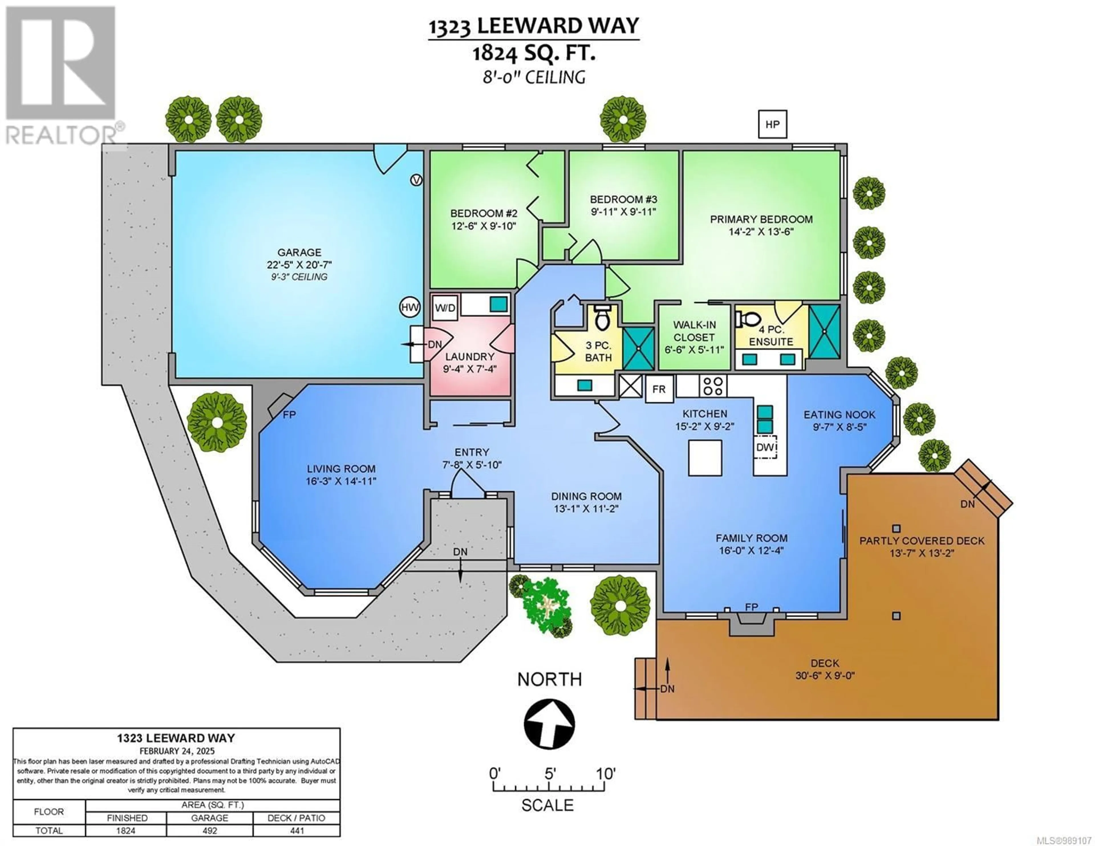 Floor plan for 1323 Leeward Way, Qualicum Beach British Columbia V9K2M1