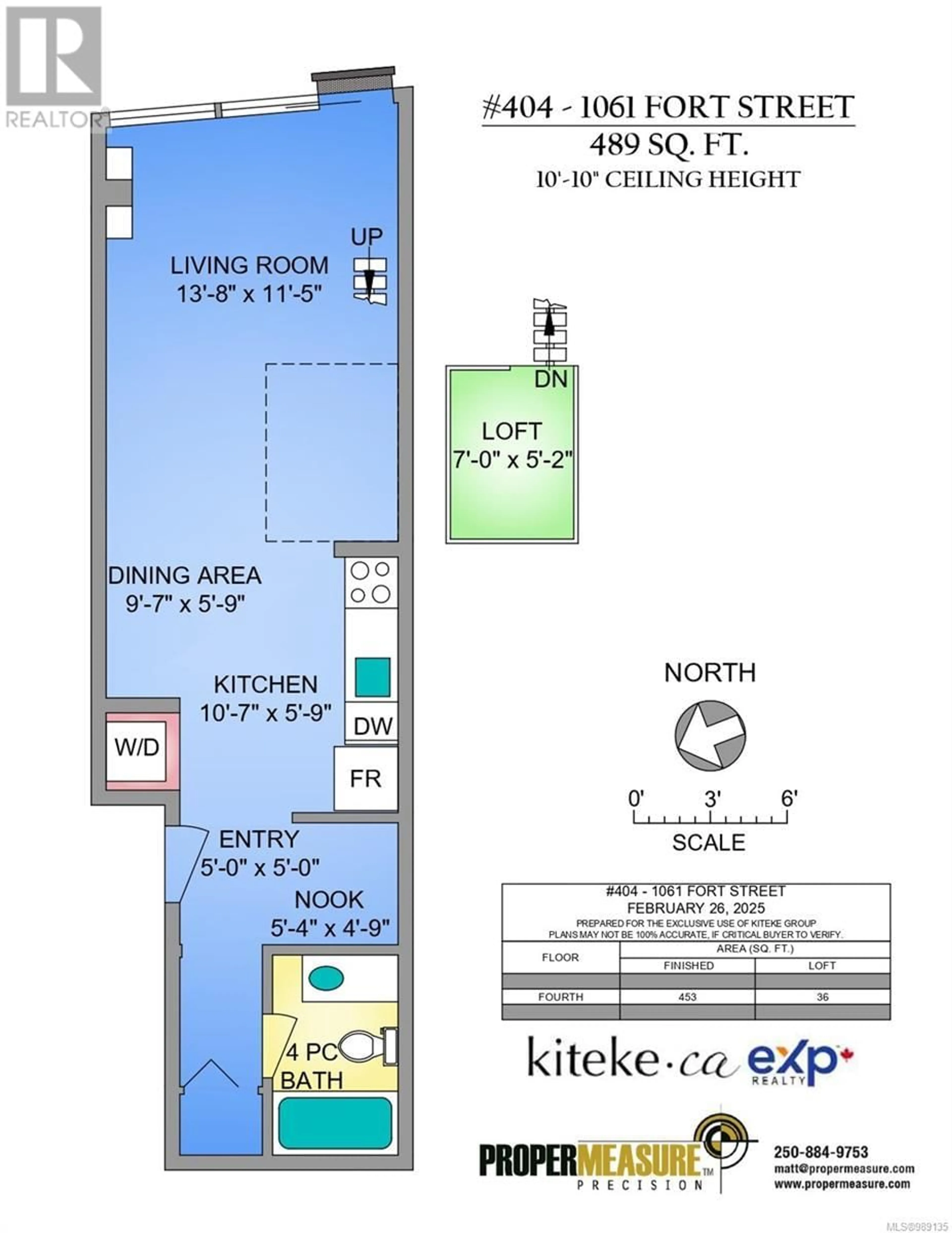 Floor plan for 404 1061 Fort St, Victoria British Columbia V8V5A1