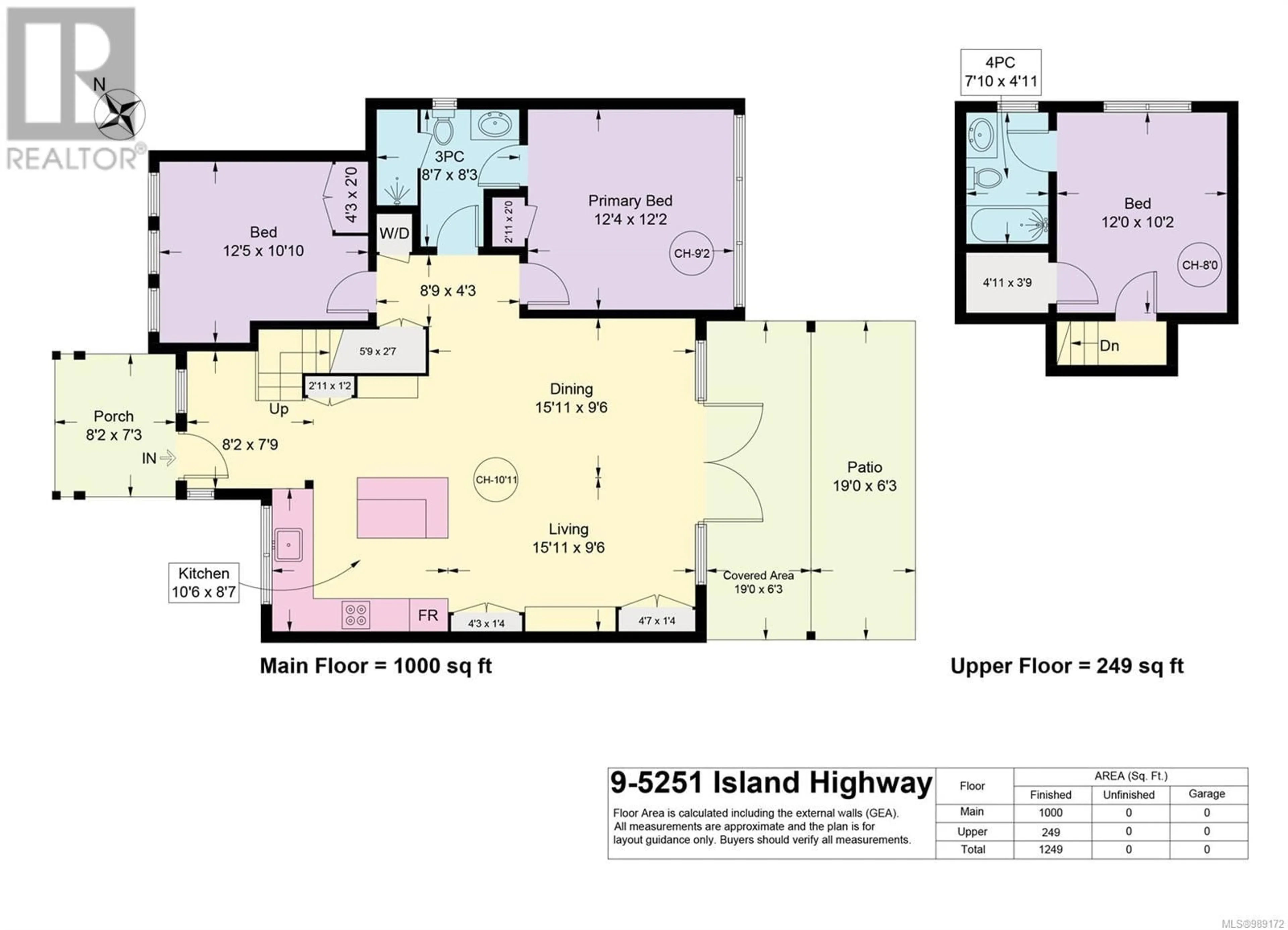 Floor plan for 9 - 5251 ISLAND HIGHWAY, Qualicum Beach British Columbia V9K2C1