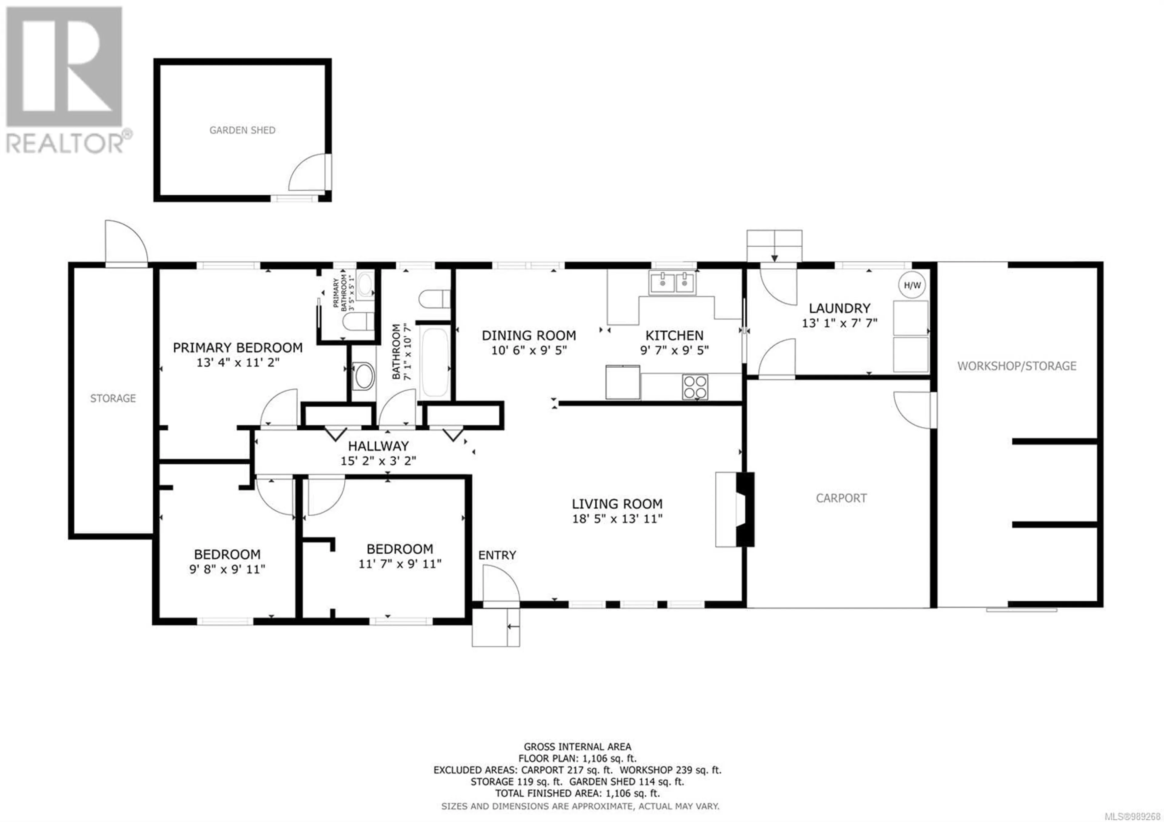 Floor plan for 738 Ralph Hutton Dr, Campbell River British Columbia V9W2A4