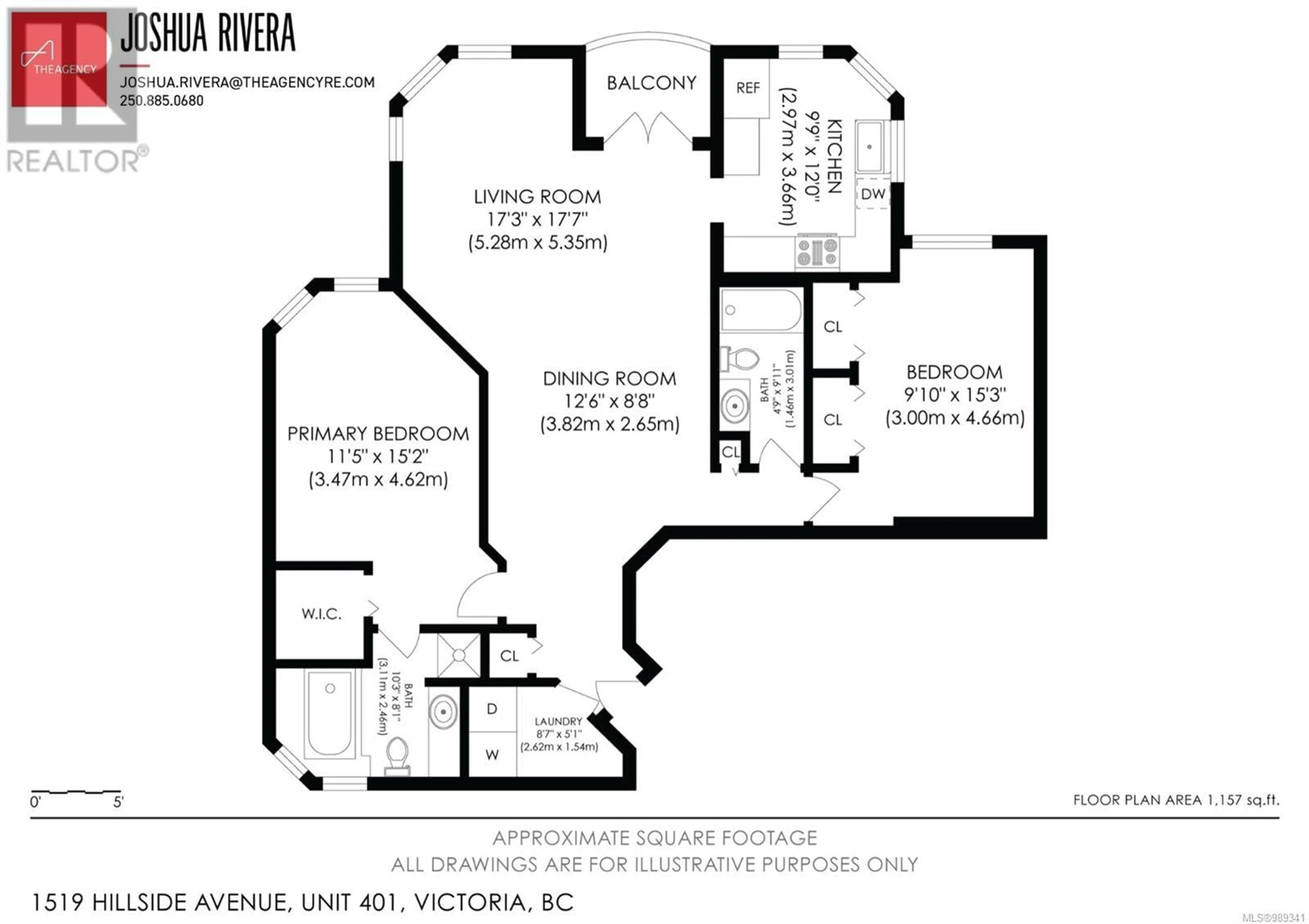 Floor plan for 401 1519 Hillside Ave, Victoria British Columbia V8T2C1