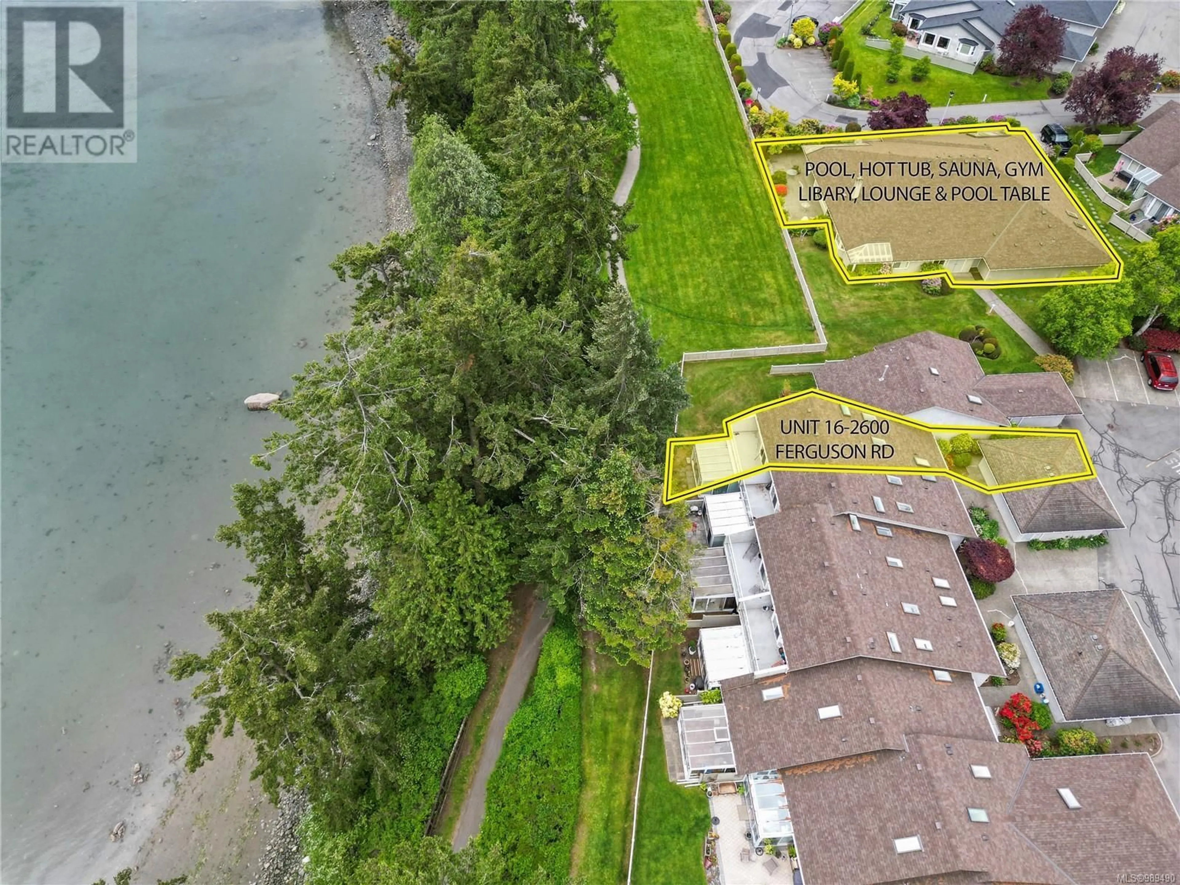 A pic from outside/outdoor area/front of a property/back of a property/a pic from drone, water/lake/river/ocean view for 16 2600 Ferguson Rd, Central Saanich British Columbia V8M2C1