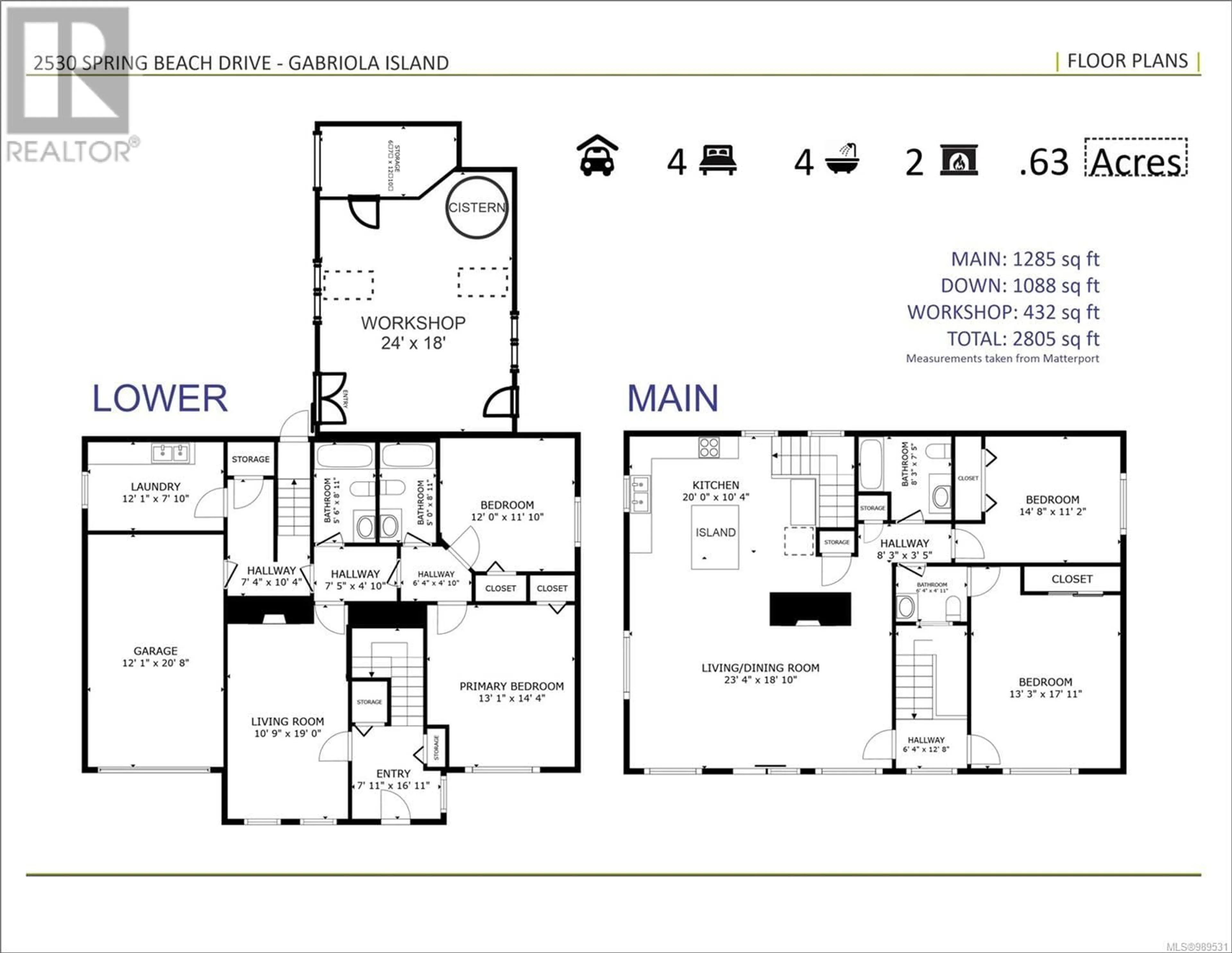 Floor plan for 2530 SPRING BEACH DRIVE, Gabriola Island British Columbia V0R1X7