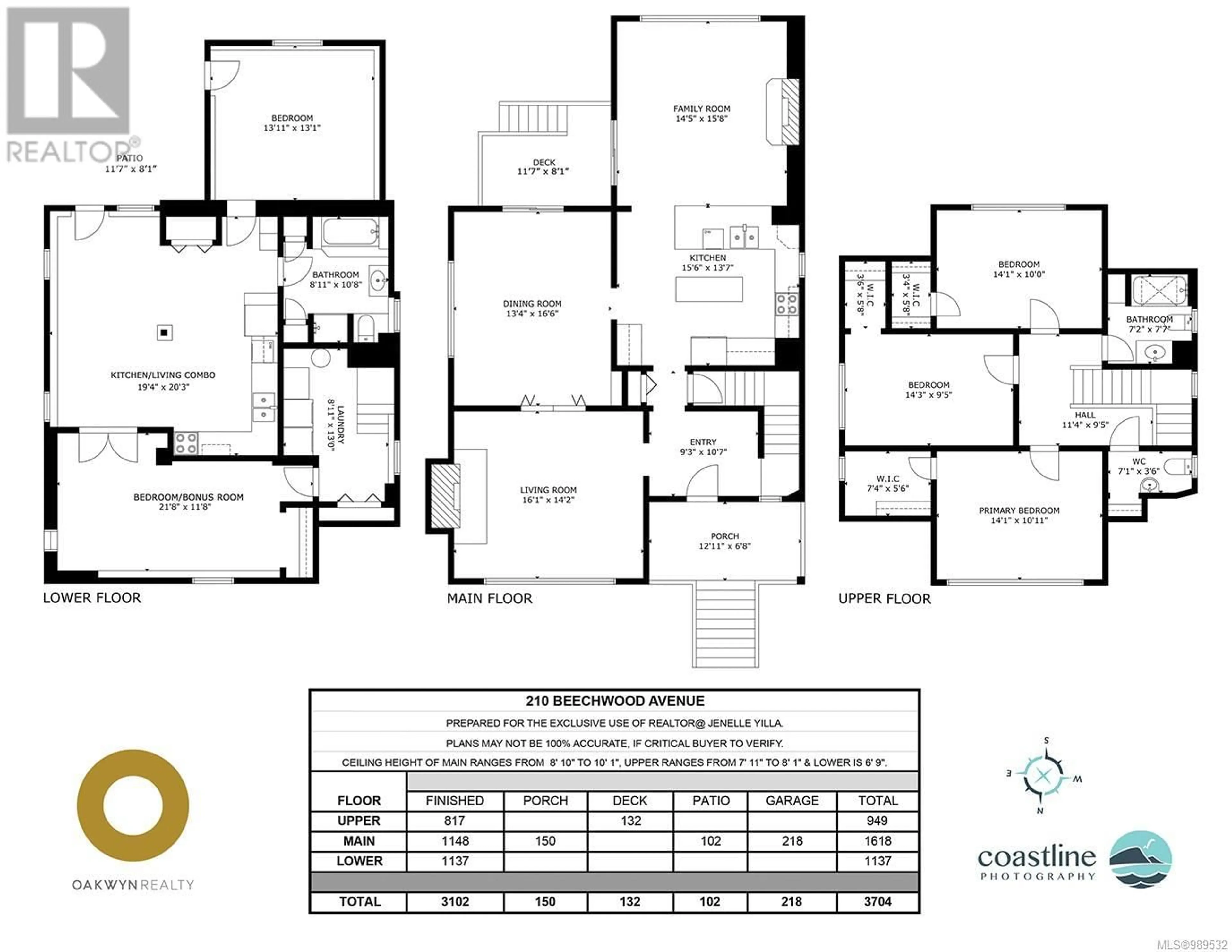 Floor plan for 210 Beechwood Ave, Victoria British Columbia V8S3W7