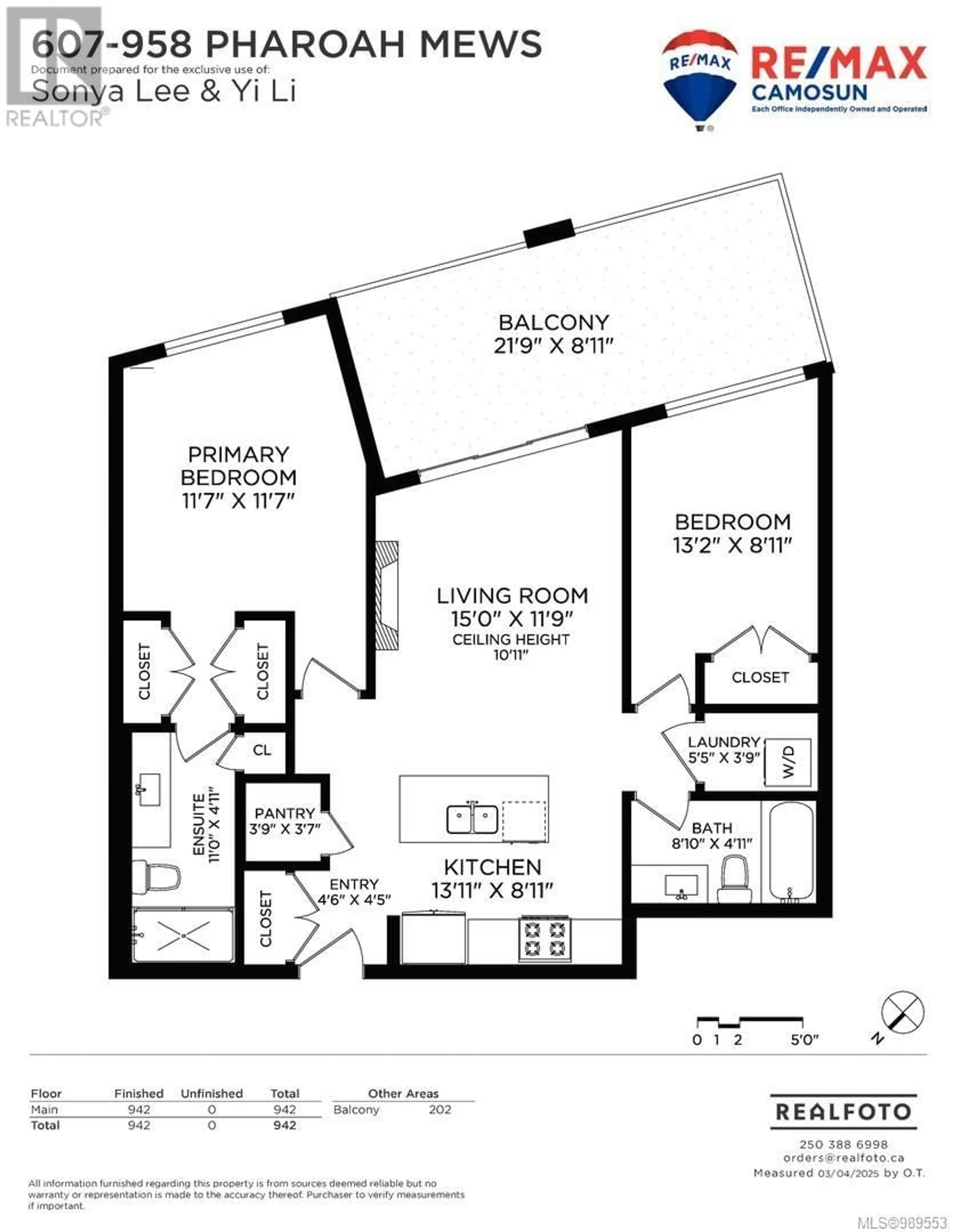 Floor plan for 607 958 Pharoah Mews, Langford British Columbia V9B6W6