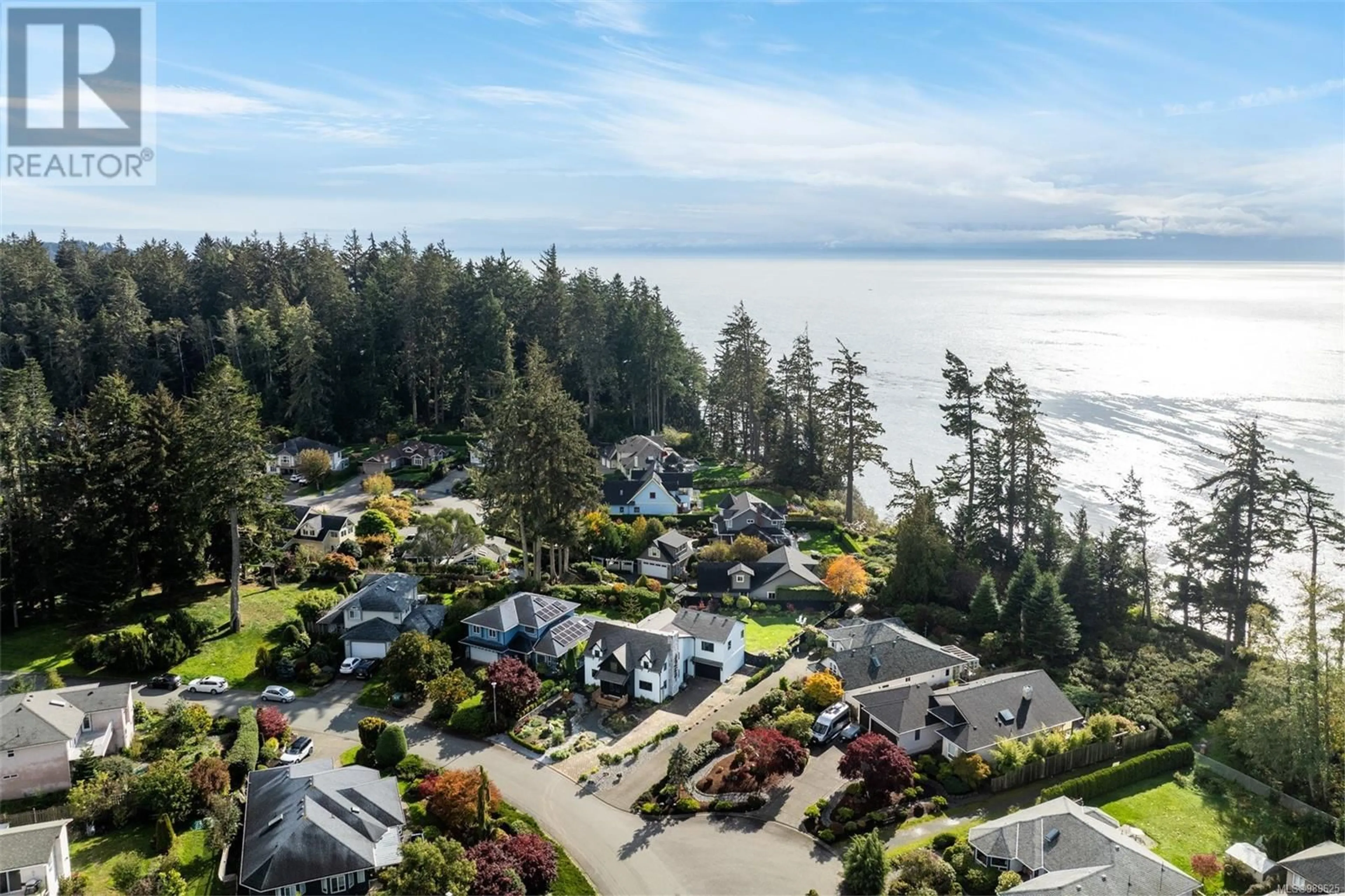 A pic from outside/outdoor area/front of a property/back of a property/a pic from drone, water/lake/river/ocean view for 7247 BETHANY PLACE, Sooke British Columbia V9Z0S8