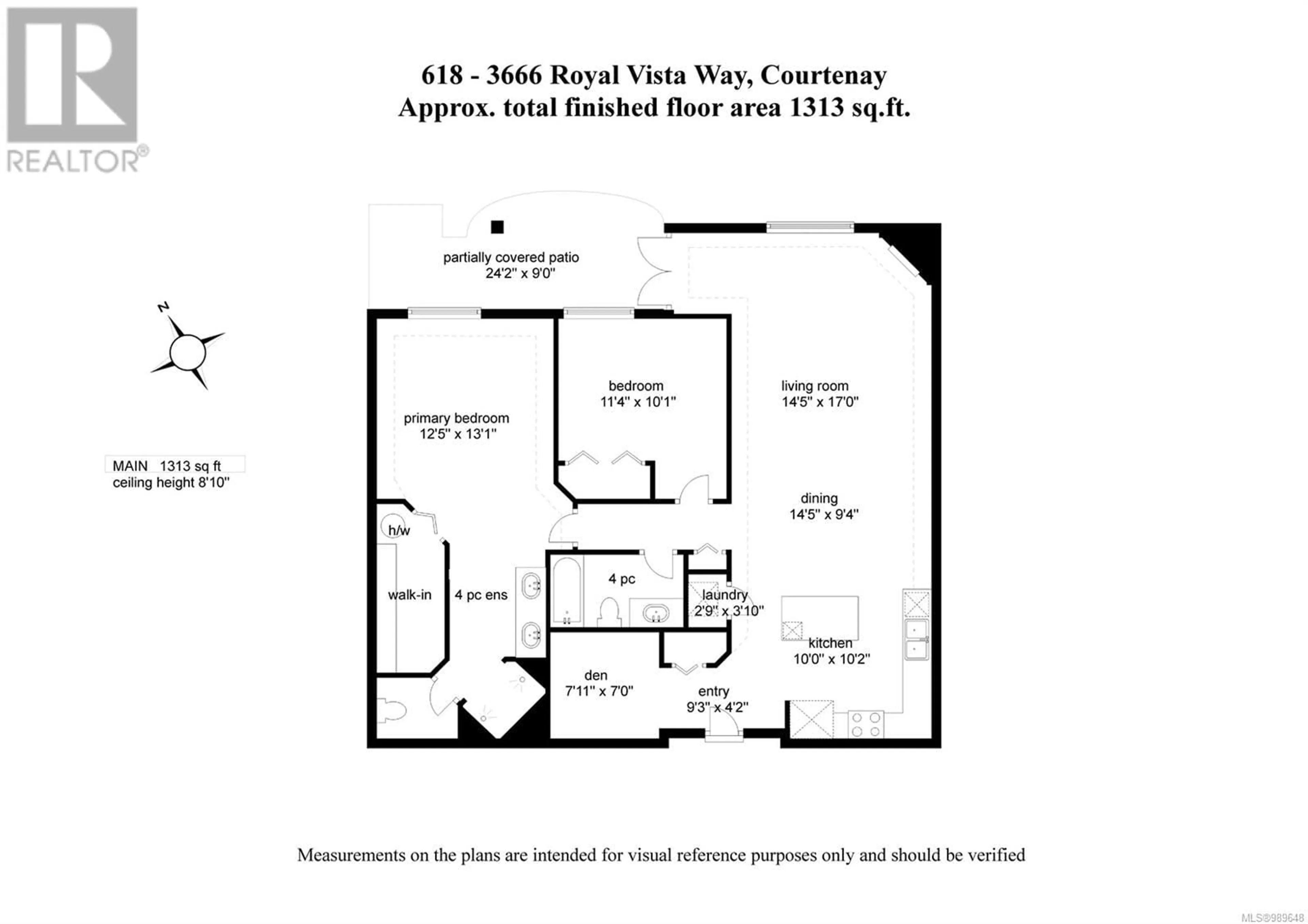 Floor plan for 618 - 3666 ROYAL VISTA WAY, Courtenay British Columbia V9N9X8