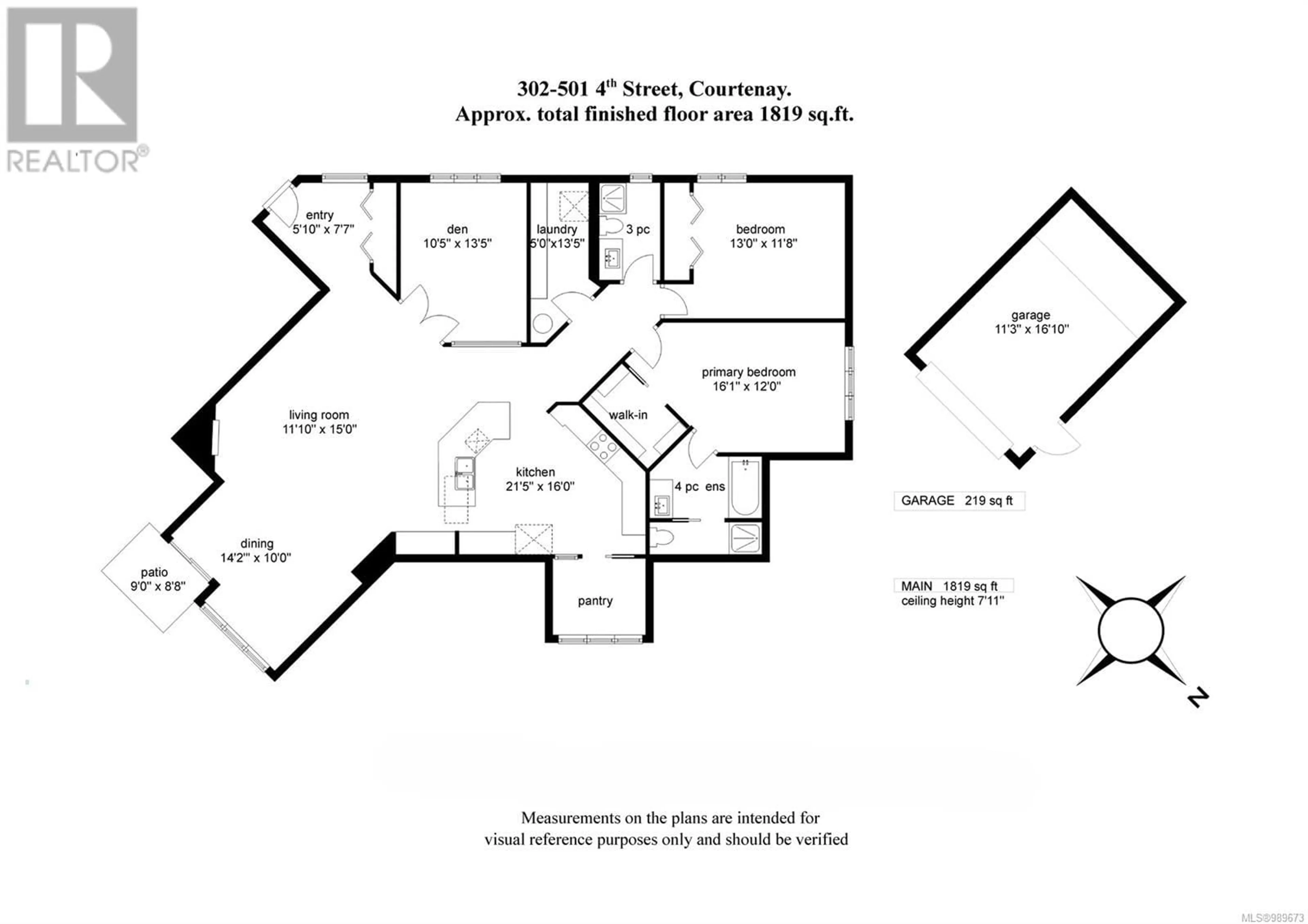 Floor plan for 302 - 501 4TH STREET, Courtenay British Columbia V9N1H3